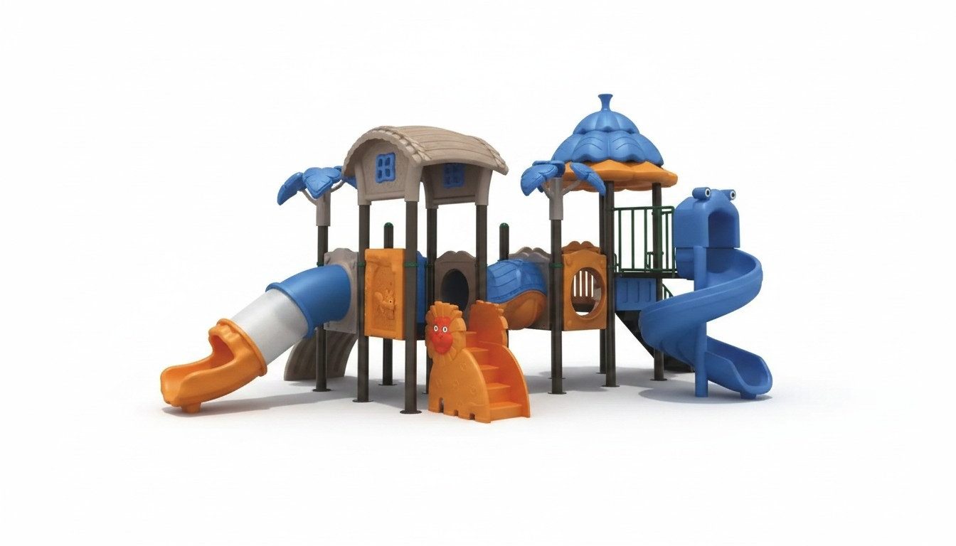JVmoebel Spielturm Kinderspielplatz Dschungel mit Rutsche und Klettermöglichkeiten, Made in Europa