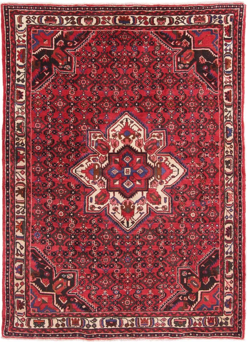 Orientteppich Hamadan Hosseinabad 156x241 Handgeknüpfter Orientteppich, Nain Trading, rechteckig, Höhe: 12 mm