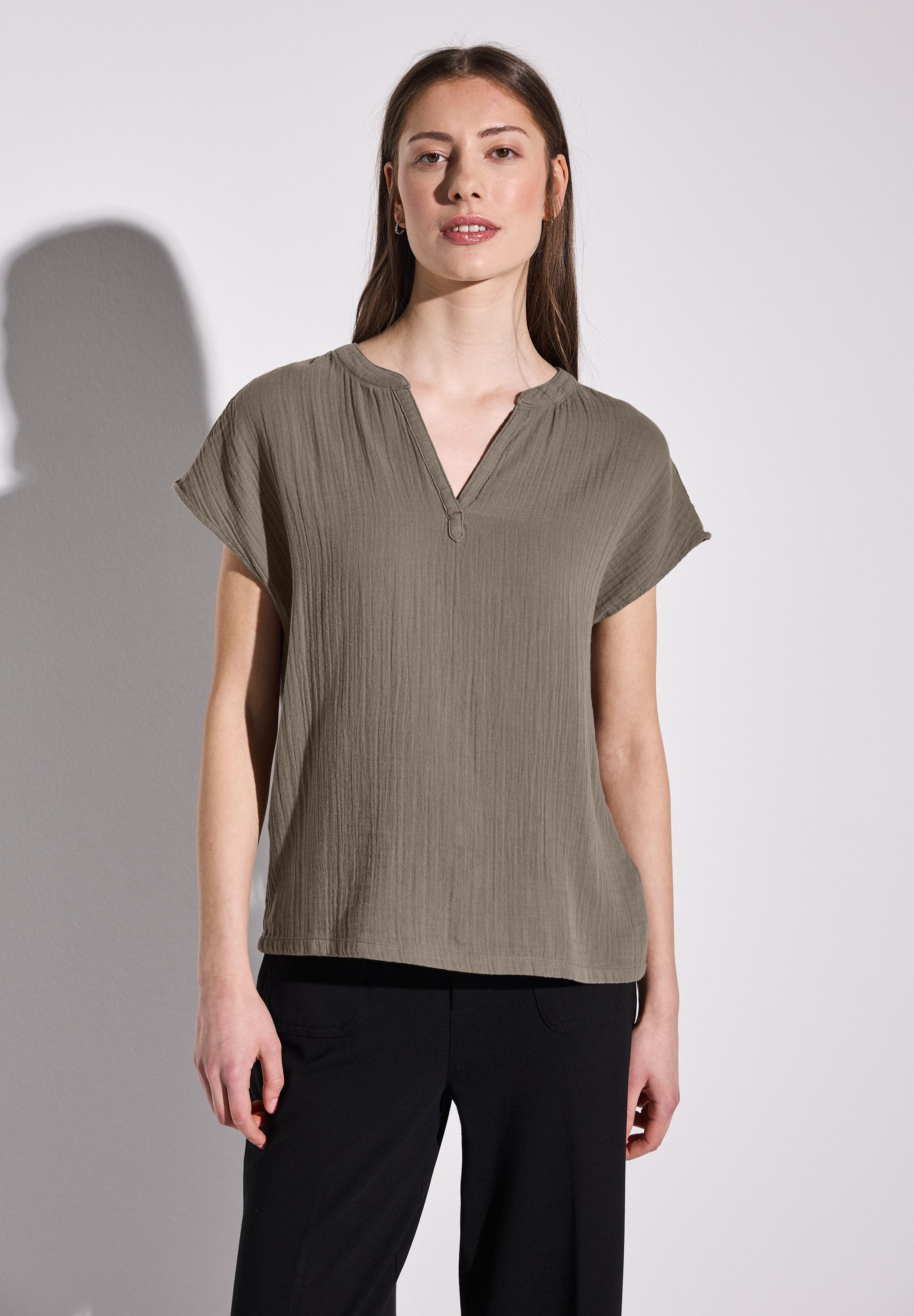 STREET ONE Hemdbluse, aus reiner Baumwolle günstig online kaufen