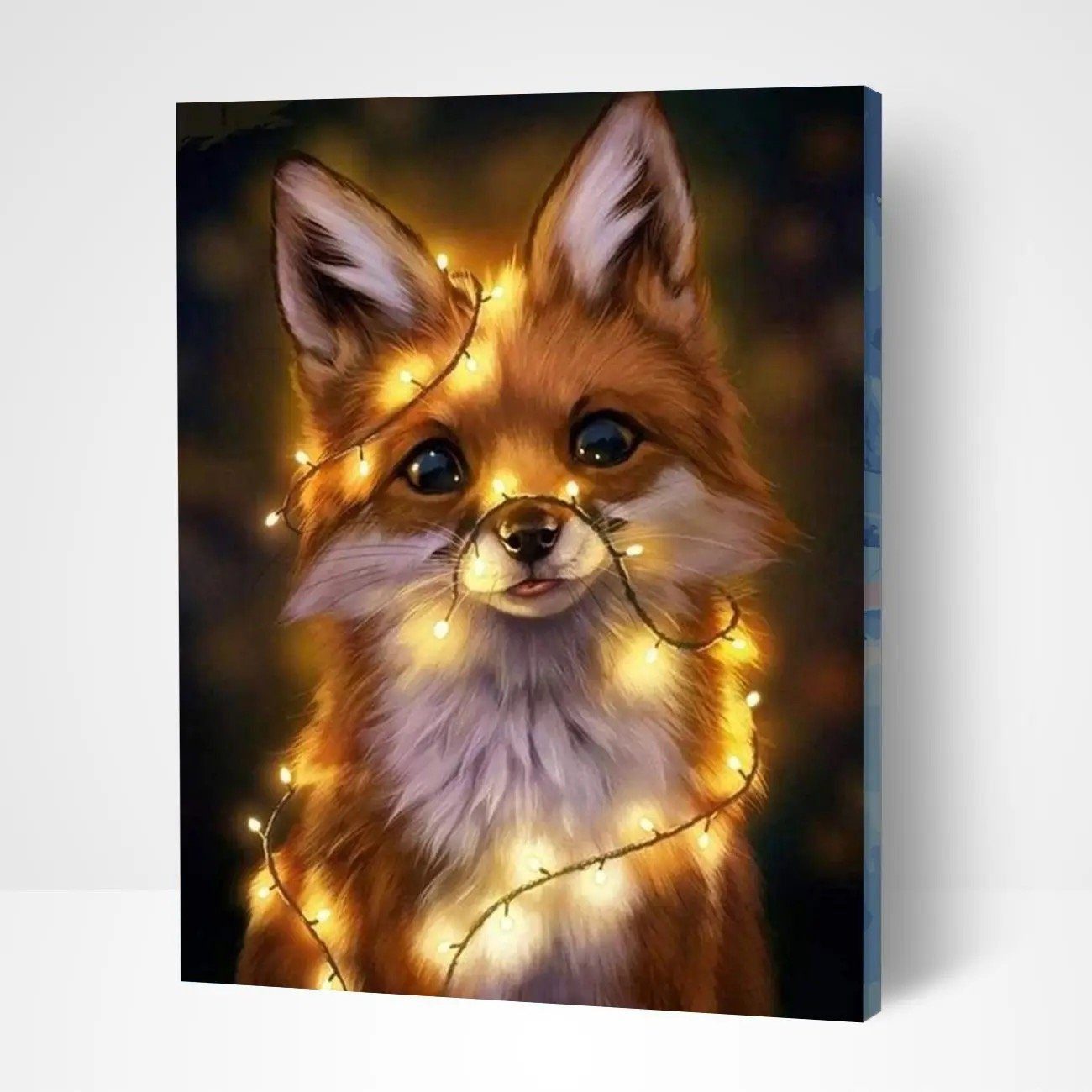 MAALEO Malen nach Zahlen Faszinierender Fuchsblick, Malen-nach-Zahlen 40x50cm (Leinwandbild Malen nach Zahlen, Komplett-Set), Einfach, hochwertig, einzigartig Malen-nach-Zahlen mit kreativem Flair
