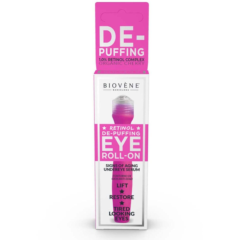 Biovenè Augencreme, Retinol De-Puffing, De-puffing, Eye Roll-On, 15 ml