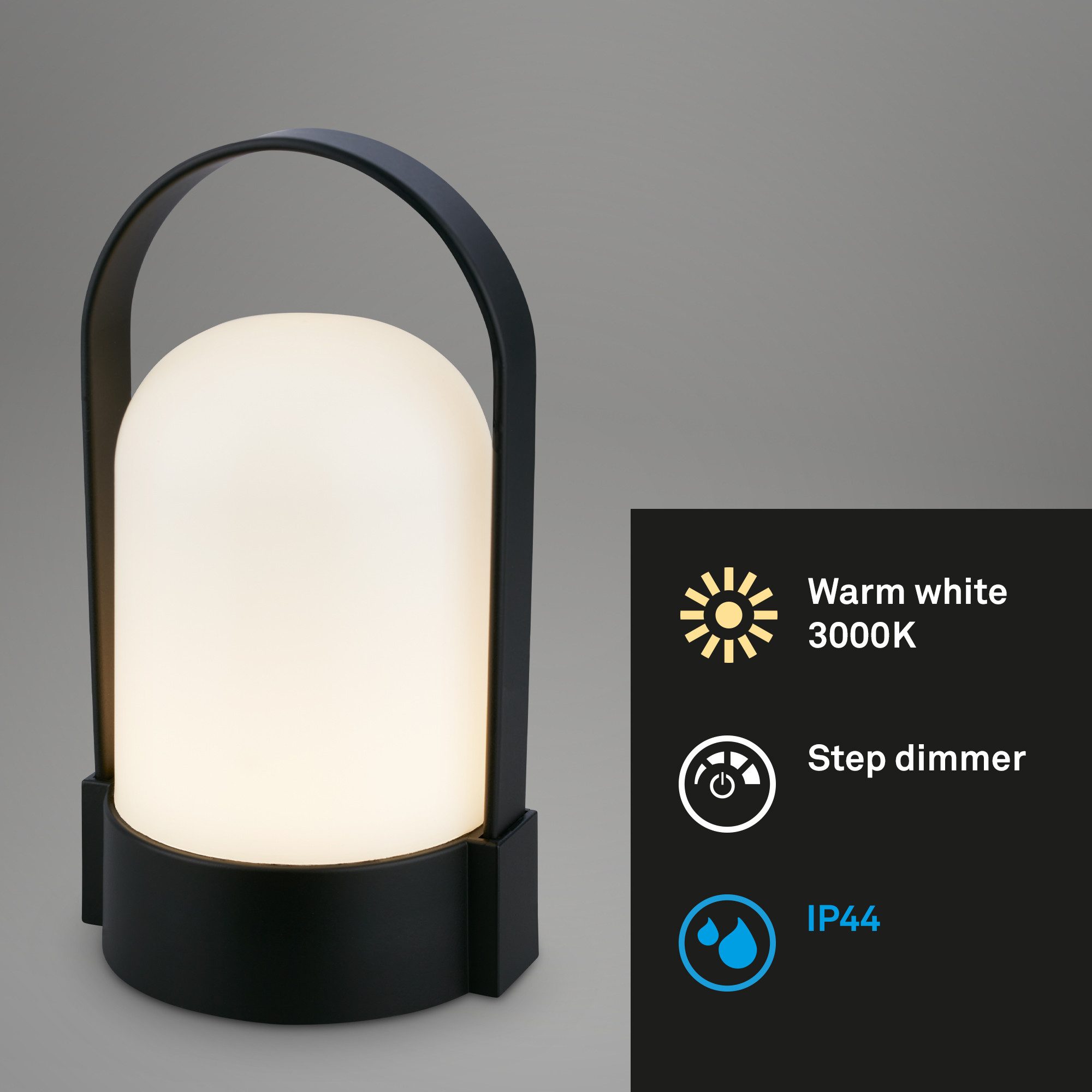 Briloner Leuchten Tischleuchte LED Tischlampe Warmweiß Akku dimmbar Indoor günstig online kaufen