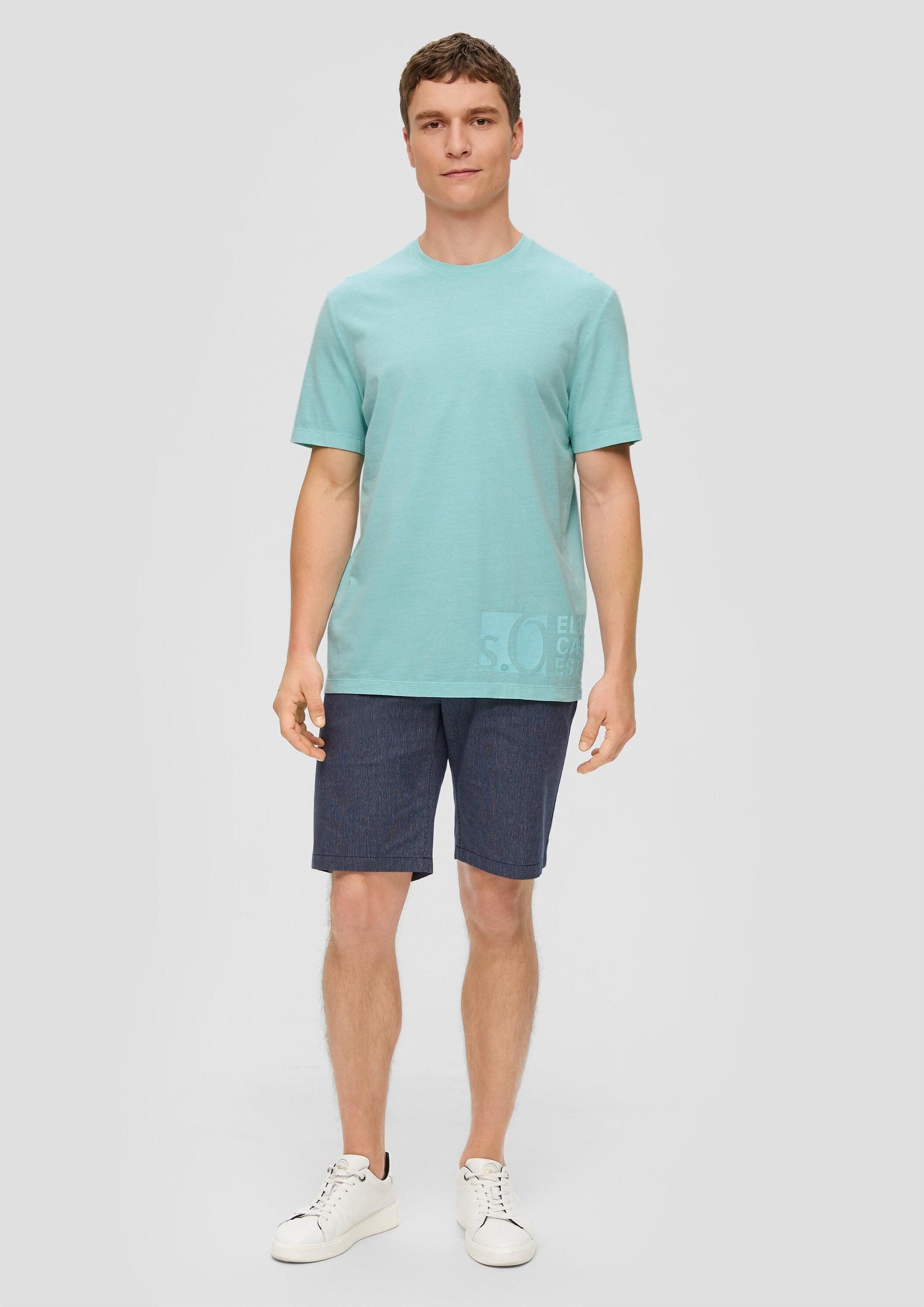 s.Oliver Kurzarmshirt T-Shirt T-Shirt mit Label-Print