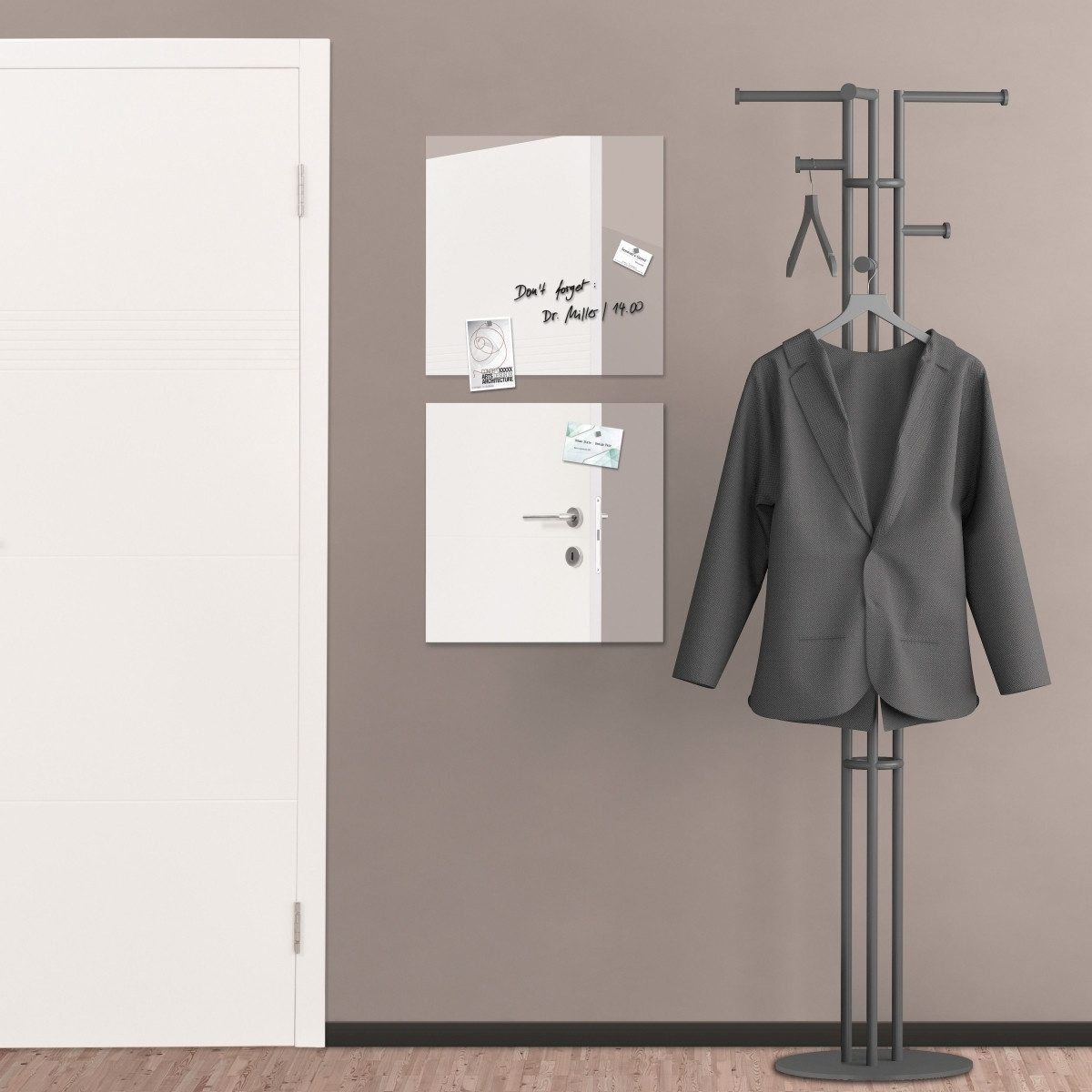 Sigel Wandtafel Glas-Magnetboard artverum Spiegel 48x48 cm