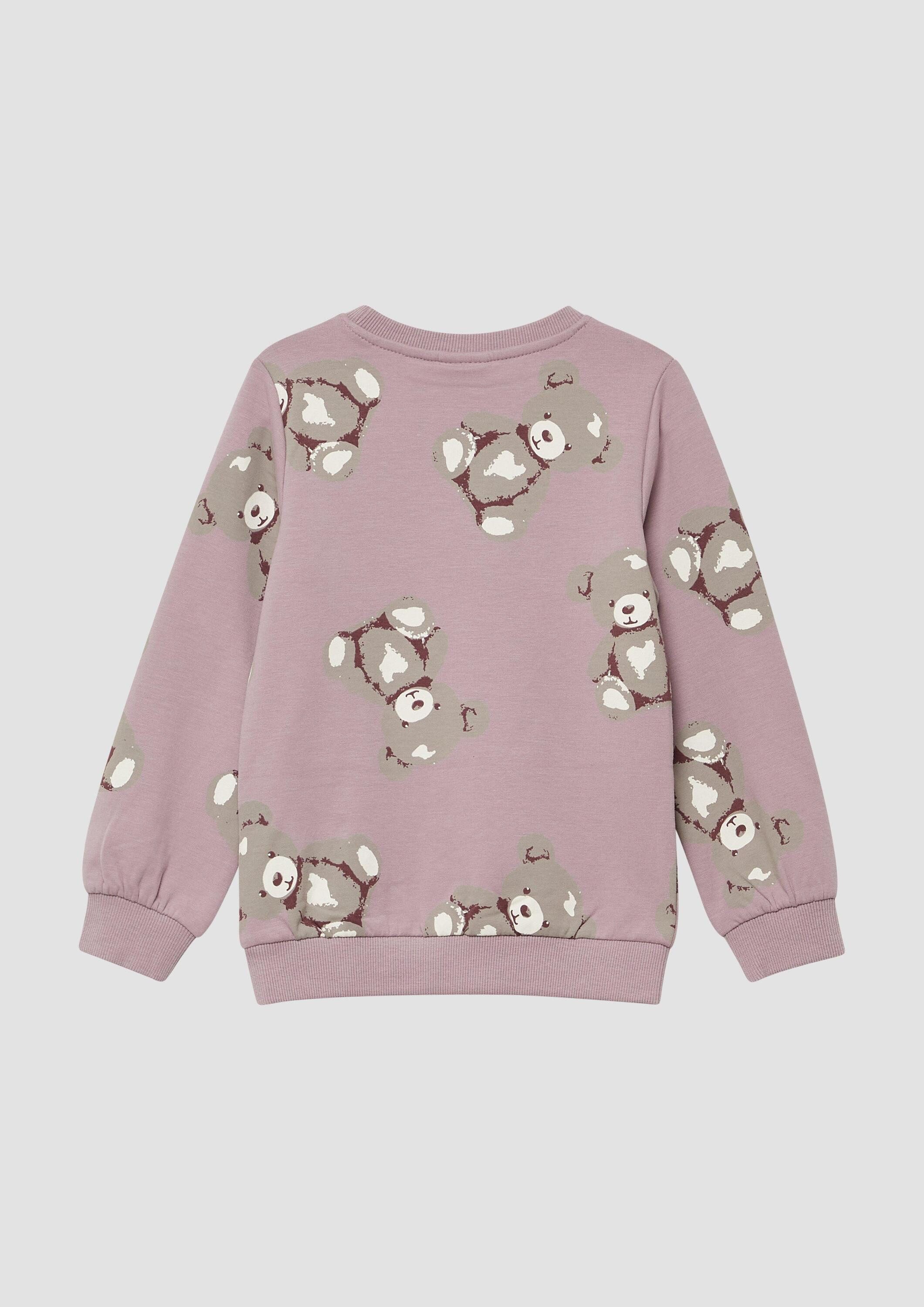 s.Oliver Sweatshirt Sweatshirt Kuscheliges Sweatshirt mit All-over-Print – Bild 2 von 4