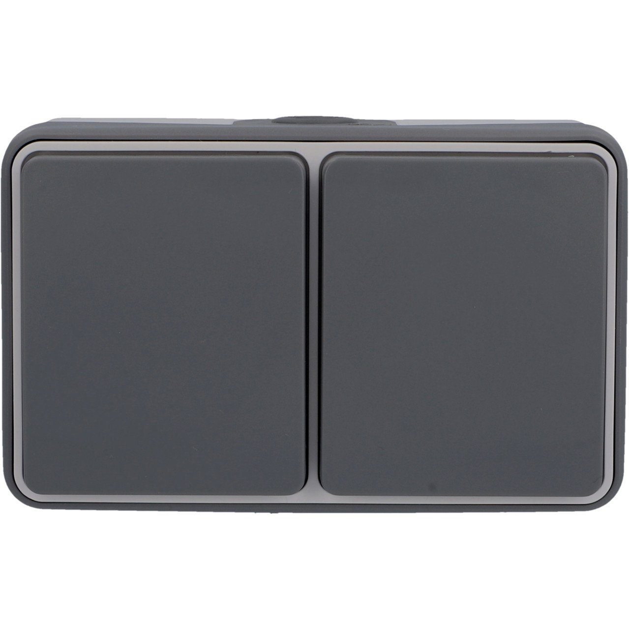 UNITEC Aufputz-Steckdose Unitec Steckdose 2-fach Feuchtraum Mini