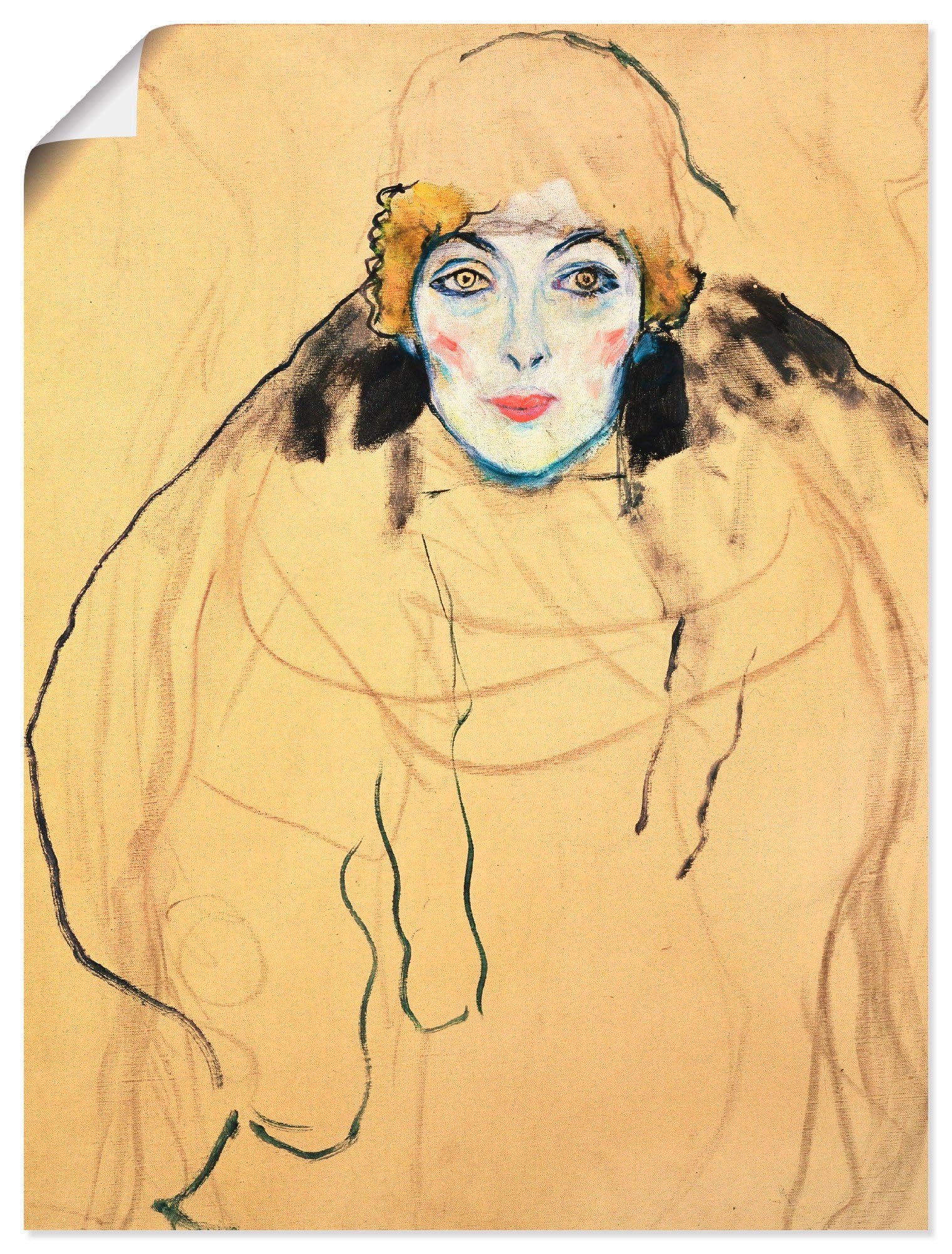 versch. Größen en Leinwandbild, (1 Frau als Damenbildnis in Wandbild Wandaufkleber Poster oder St), Artland (Frauenkopf), face
