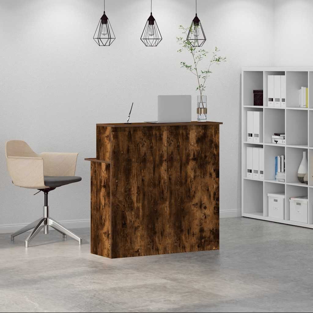 vidaXL Schreibtisch Empfangstheke Räuchereiche 100x50x103,5 cm günstig online kaufen