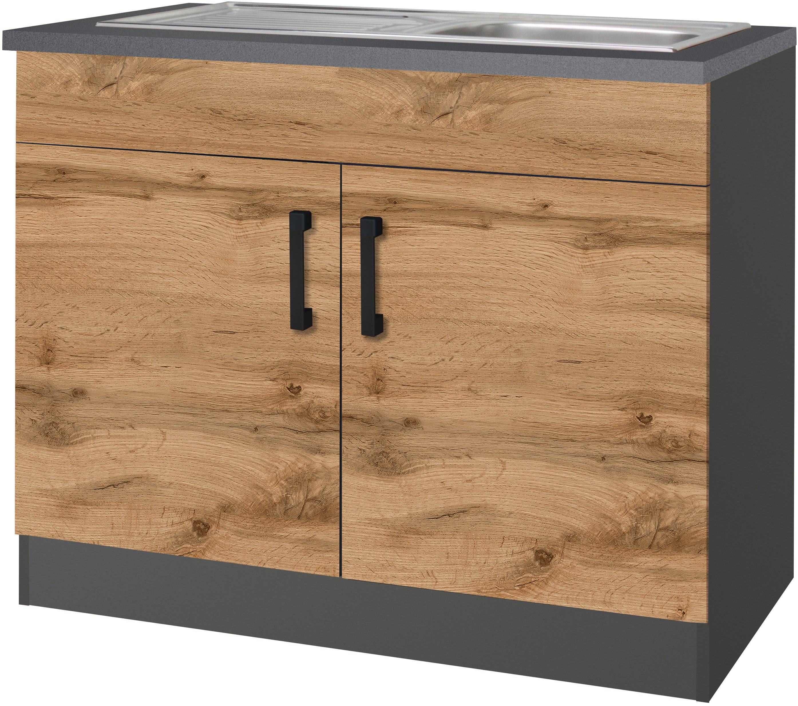 KOCHSTATION Spülenschrank KS-Toronto, Breite 100 cm