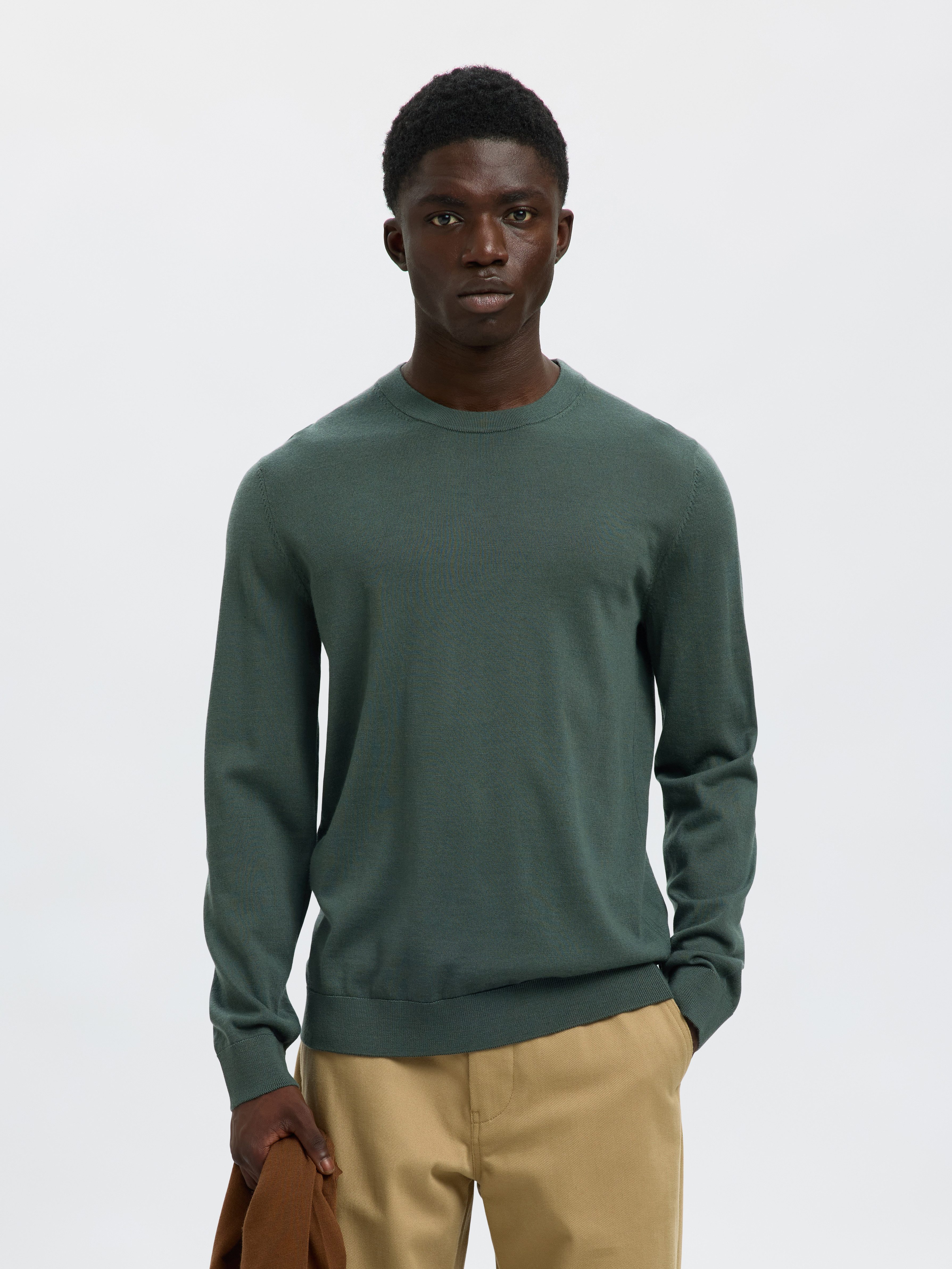 Selected Strickpullover SLHTRAY LS KNIT MERINO günstig online kaufen