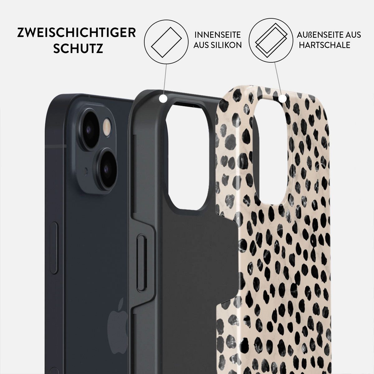 BURGA Handyhülle MusicSet: MagSafe Case Almond Latte iPhone 15 + AirPod Case 3.Gen