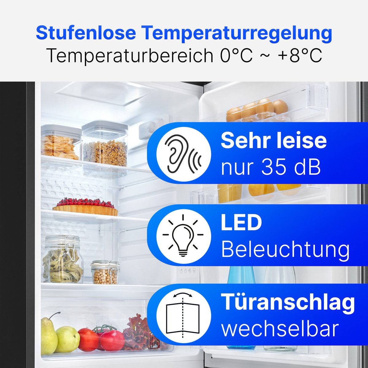 BOMANN Vollraumkühlschrank VS 7258, 85 cm hoch, 55 cm breit, Kühlschrank ohne Gefrierfach, Energieklasse C – Bild 5 von 5