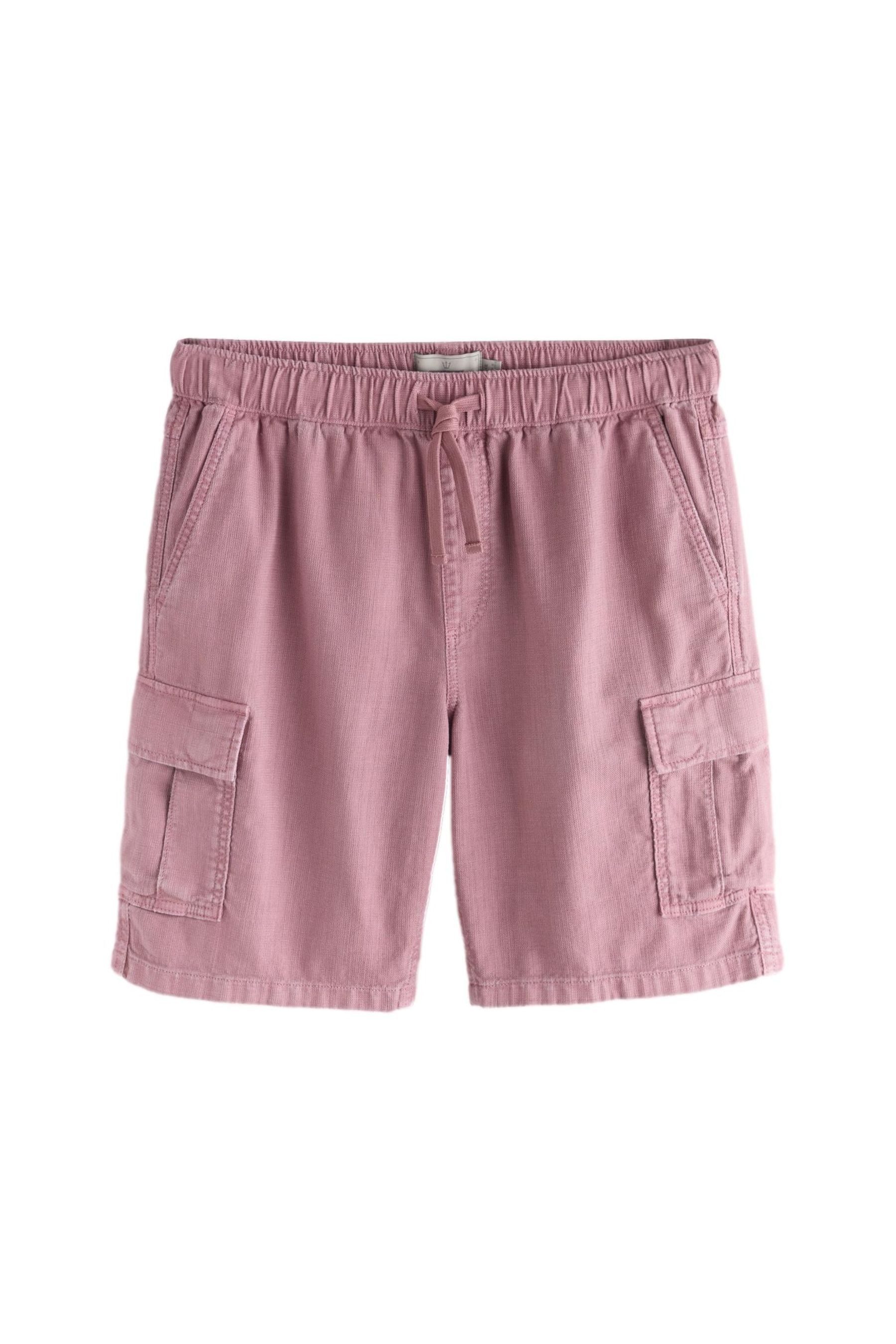 Shorts Baumwoll-Shorts mit Stückfärbung und Kordelzug