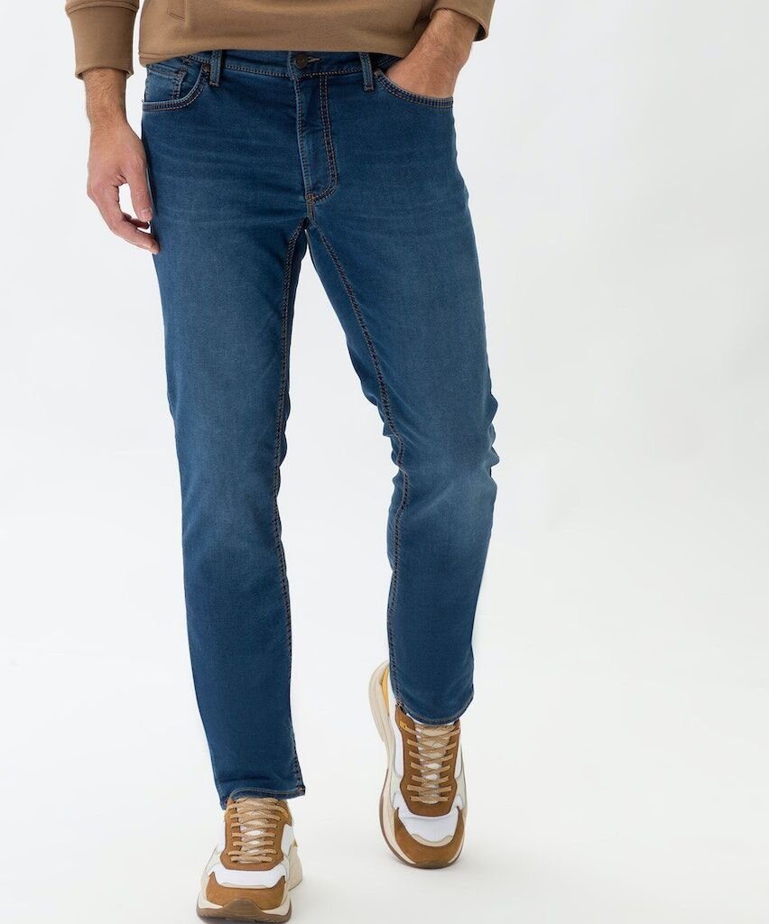 stone mit Coinpocket 5-Pocket-Jeans Brax Chuck blue used