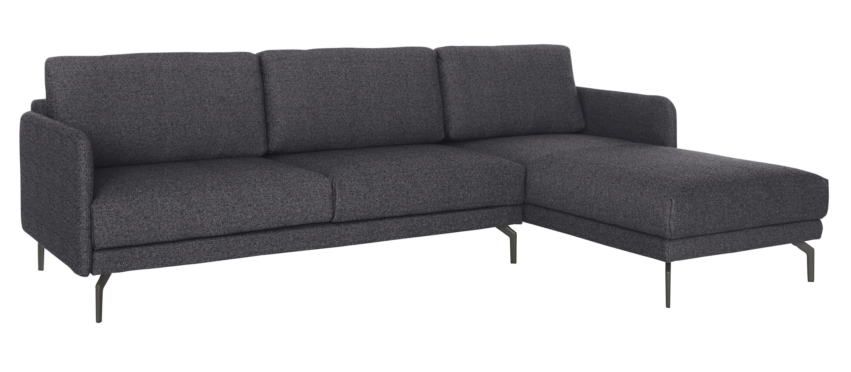 hülsta sofa Ecksofa 234 Breite hs.450, umbragrau schmal, cm, Armlehne Alugussfüße in sehr