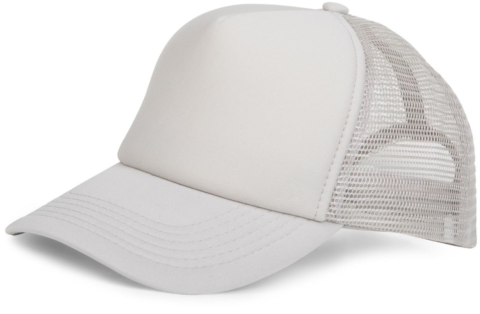 styleBREAKER Trucker Cap (1-St) 5-Panel Mesh Cap Hellgrau