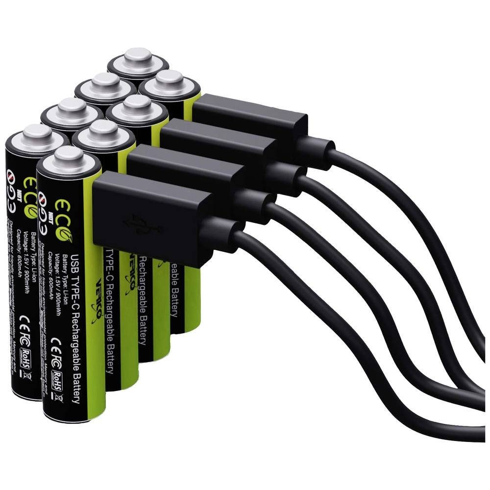 Micro (AAA)-Akku Li-Ion 600 mAh 1.5 V 8 St Akku