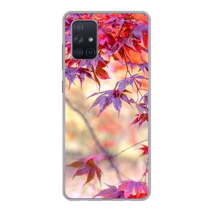 MuchoWow Handyhülle Japanischer Ahorn mit roten Blättern Handyhülle Samsung Galaxy A51 5G Smartphone-Bumper Print Handy