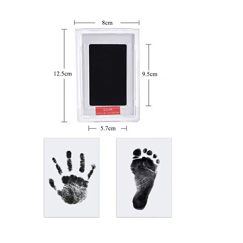 NUODWELL Bilderrahmen Baby (4 Handabdruck Stück Abdruckset,Pfotenabdruck, Fußabdruck,4 St) und Baby