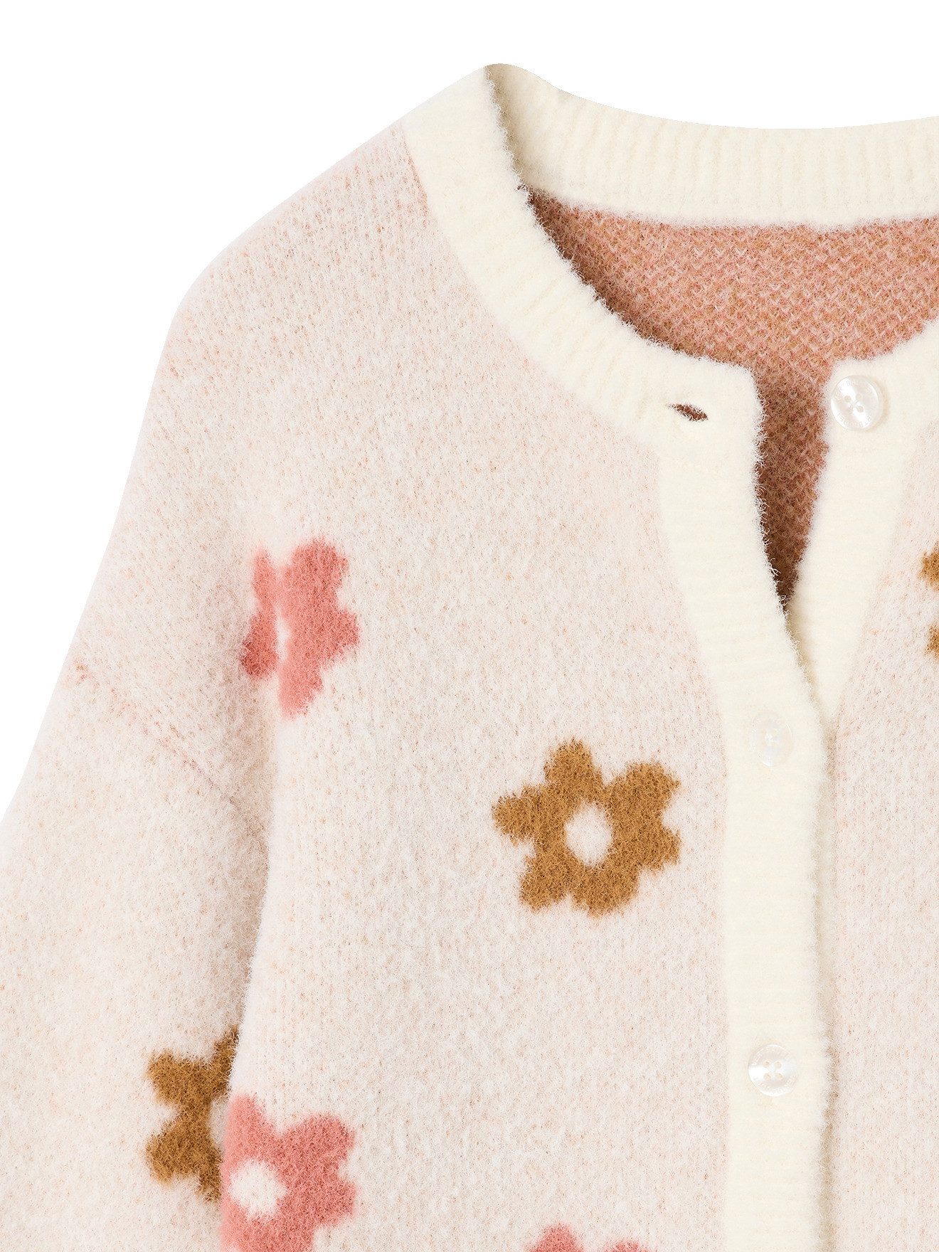 vertbaudet Strickjacke Flauschige Mädchen Strickjacke mit Tiermotiven