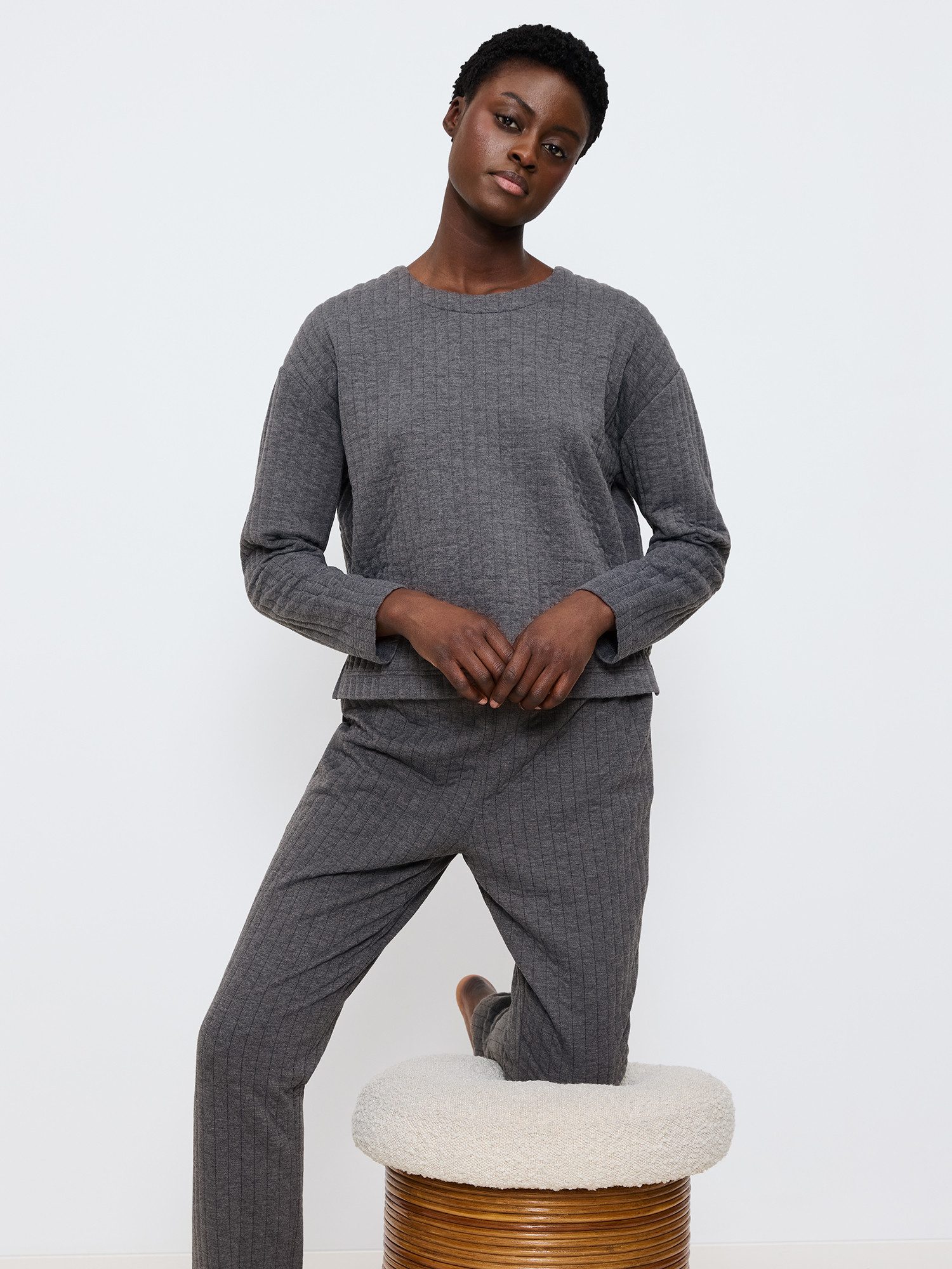 Triumph Sweatshirt Cozy Comfort Top Quilted überschnittene Schultern - weich und bequem