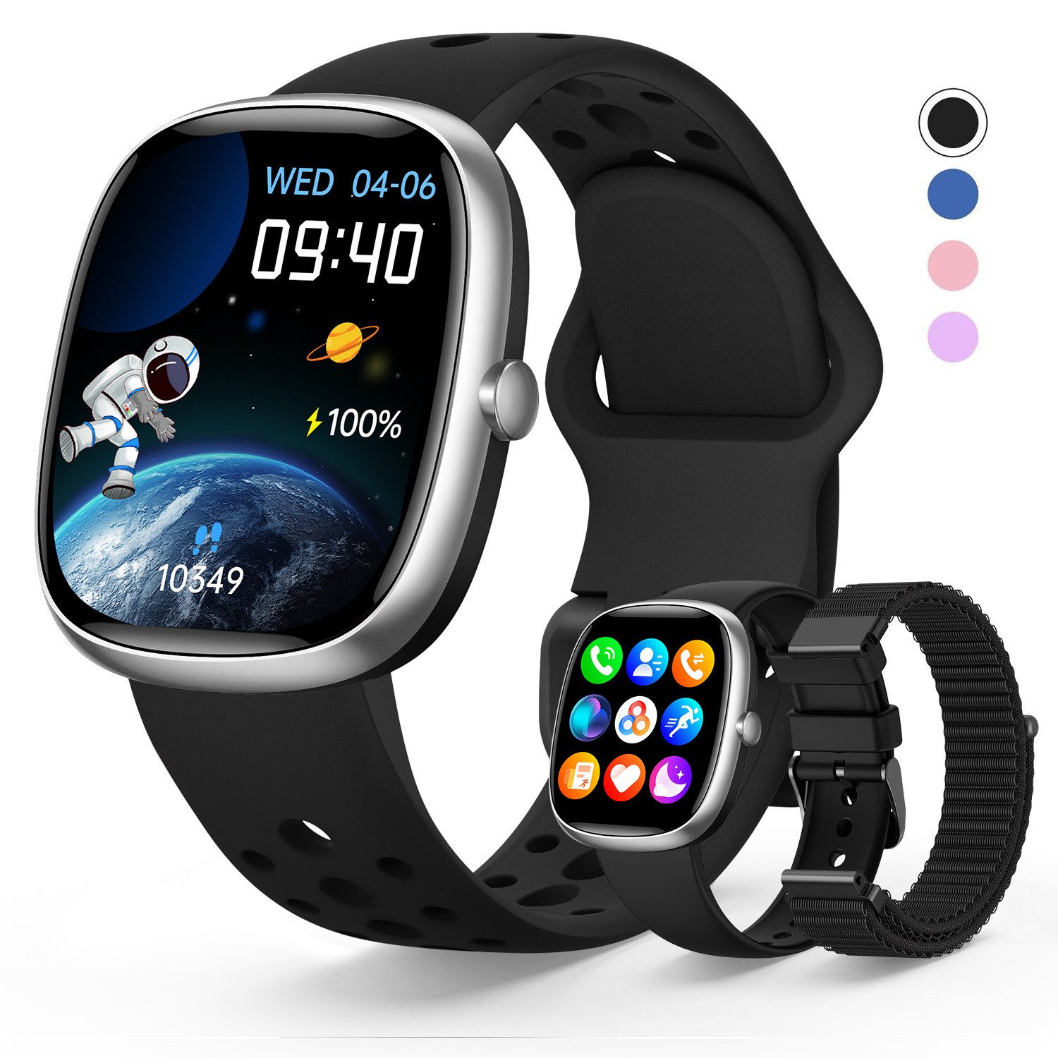 SWGOTA Smartwatch Kinder für Jungen und Mädchen 5-16 Jahren mit Telefon, IP68 Smartwatch (1,5 Zoll), Smartwatch für Kinder mit 20 Sportmodi/Herzfrequenz/Schlafmonitor, Kinder Smartwatch Schrittzähler, Wecker, Geschenk für Kinder