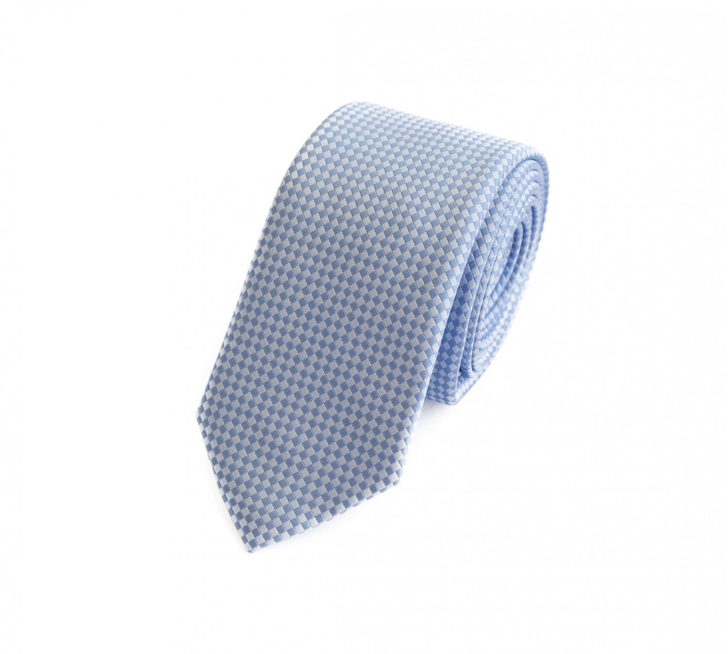 Fabio Farini Krawatte Herren Schlipse Krawatten - in klassische Struktur Männer Box, Blue/White (6cm), Schmal 6cm (ohne Blautöne - Blau Noble Weiß Kariert)