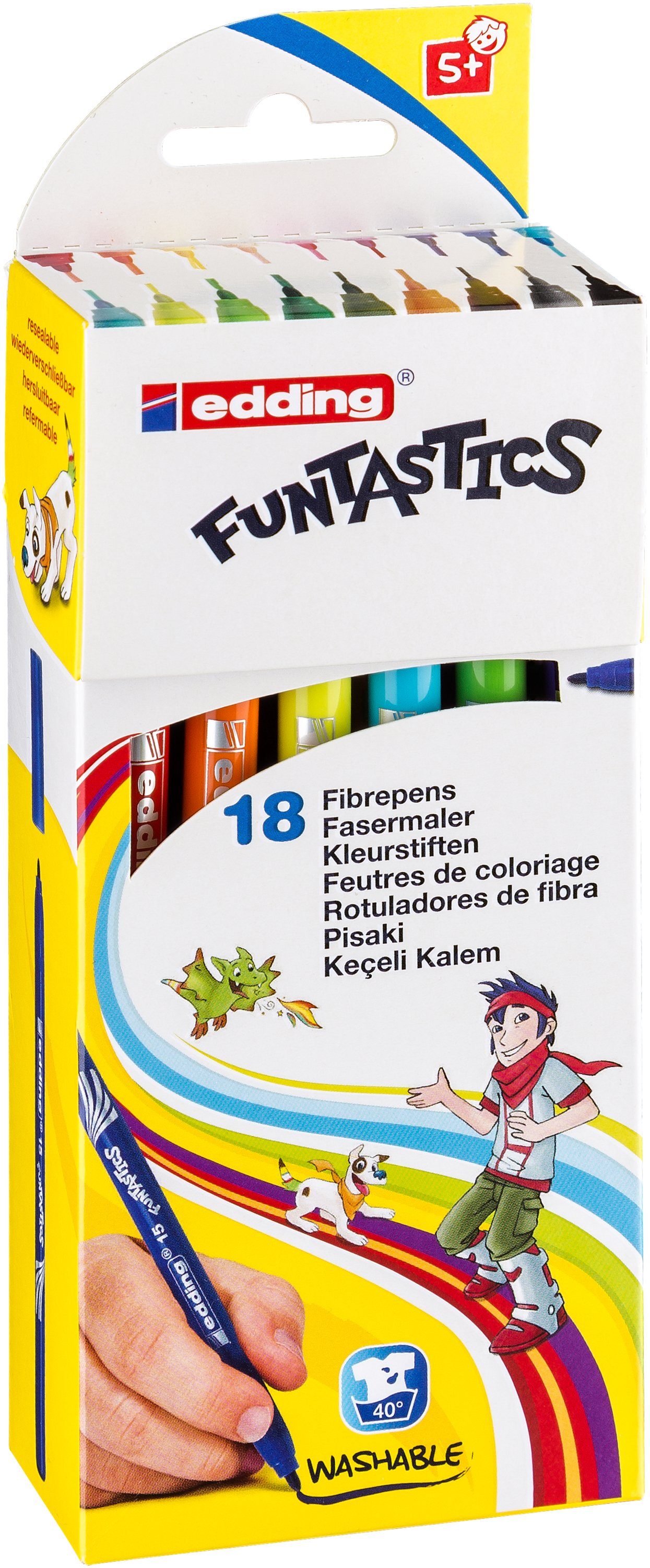edding Aquarellstifte Funtastic Kinderfasermaler, Wasserbasis
