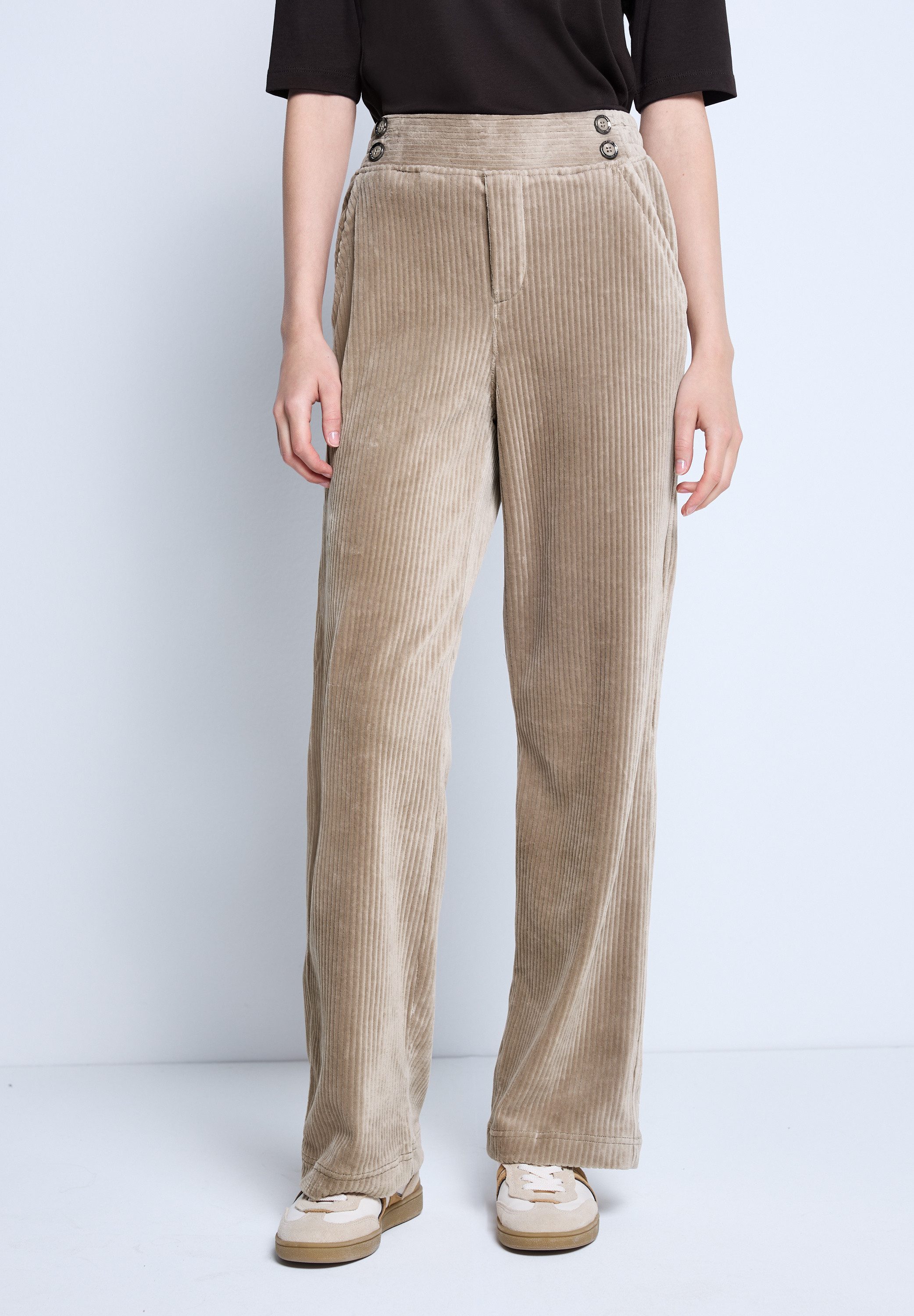 STREET ONE STUDIO Cordhose High Waist