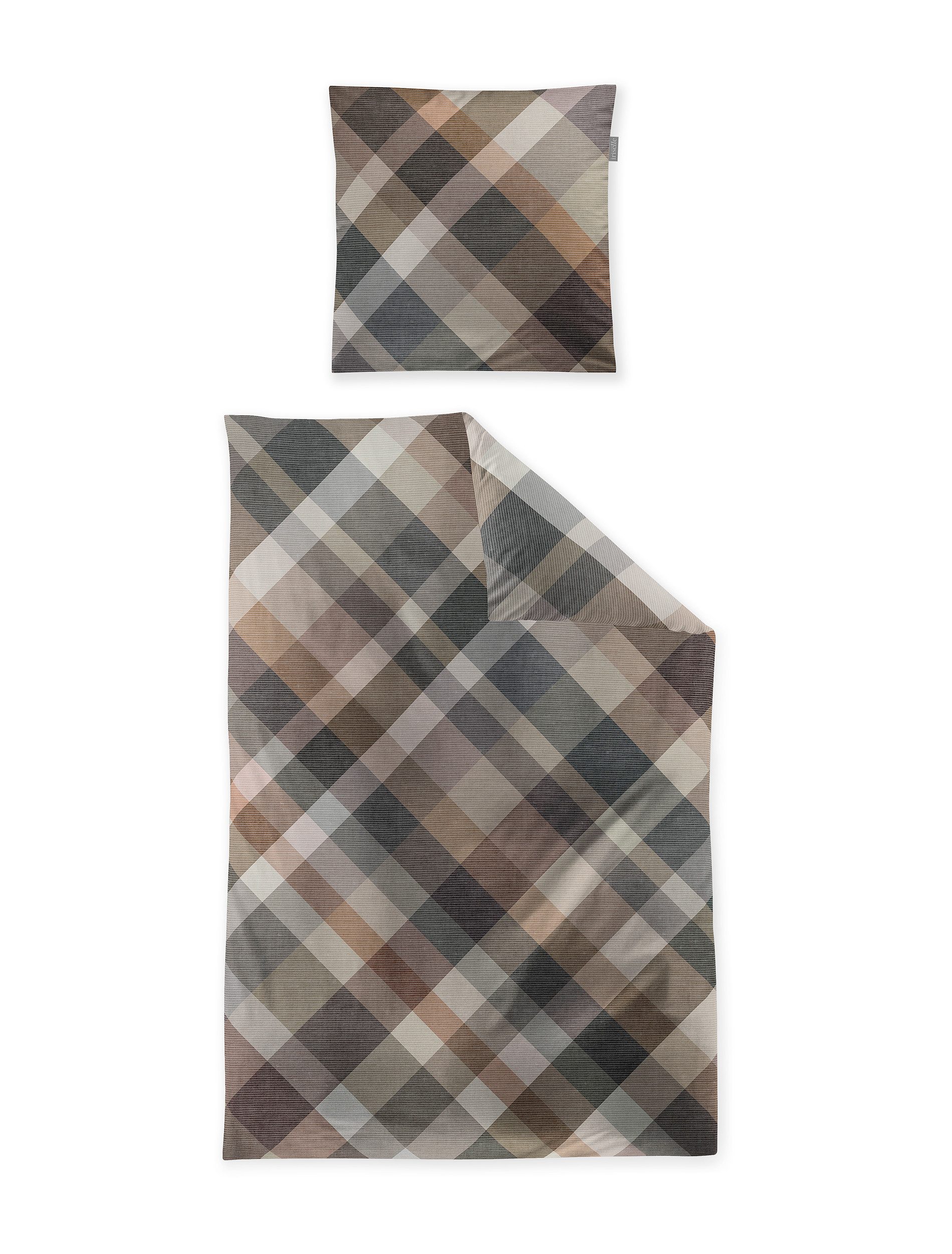 Irisette Bettwäsche Irisette Zobel Flausch Cotton Bettwäsche 135x200 Rauten günstig online kaufen
