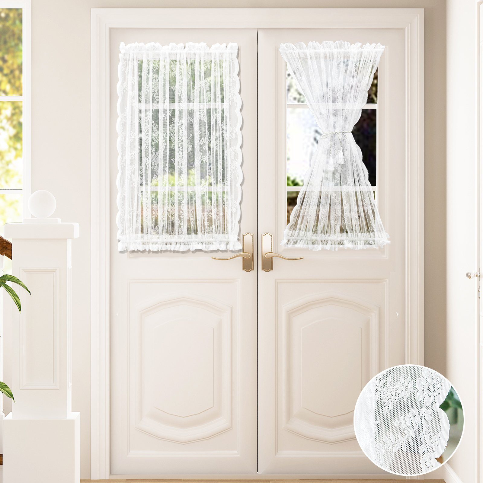 Sunicol Türvorhang Scheibengardine, Französische, Transparent, Fenster Inse günstig online kaufen