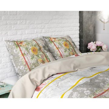 Bettwäsche Sleeptime Monica- Bettbezug +Kissenbezüge, Sitheim-Europe, Baumwollegemischt, 3 teilig, Weich, geschmeidig und wärmeregulierend