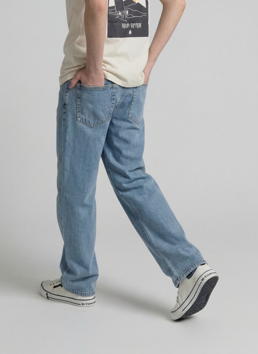 TOM TAILOR Weite Jeans Jeanshosen Baggy Fit Jeans – Bild 4 von 5