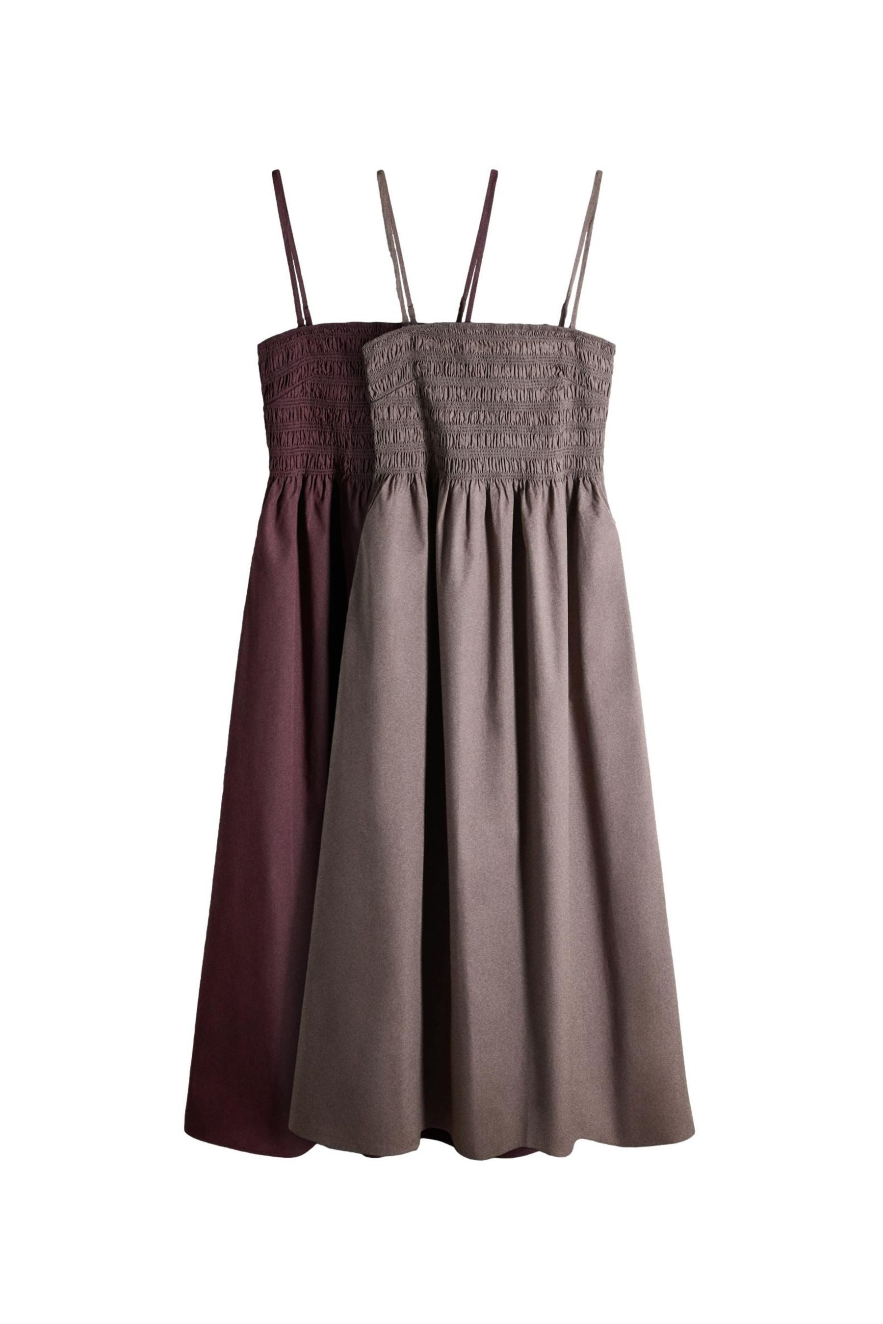 Maxikleid The Set gesmokte Maxi-Trägerkleider, 2er-Pack