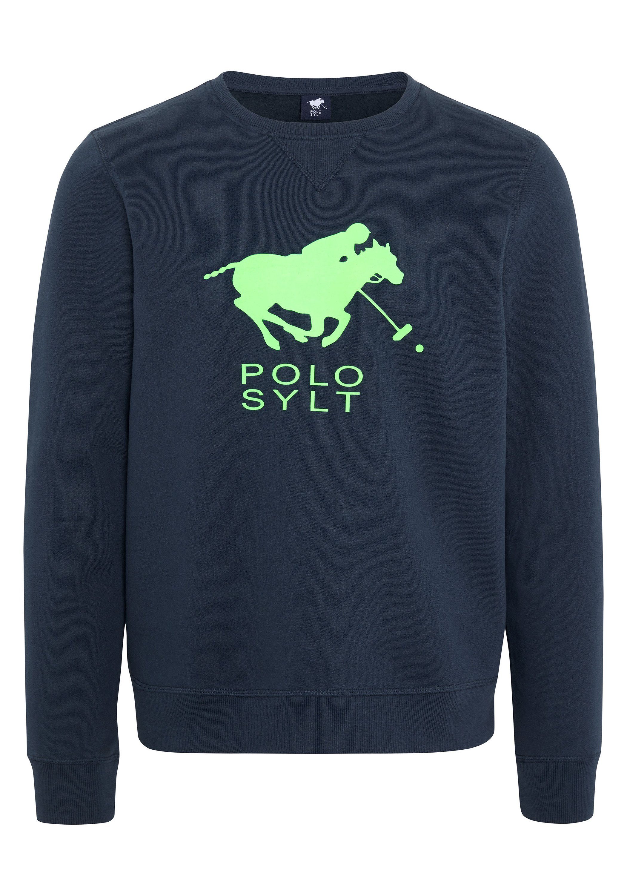 Polo Sylt Sweatshirt mit Label-Motiv Total Eclipse