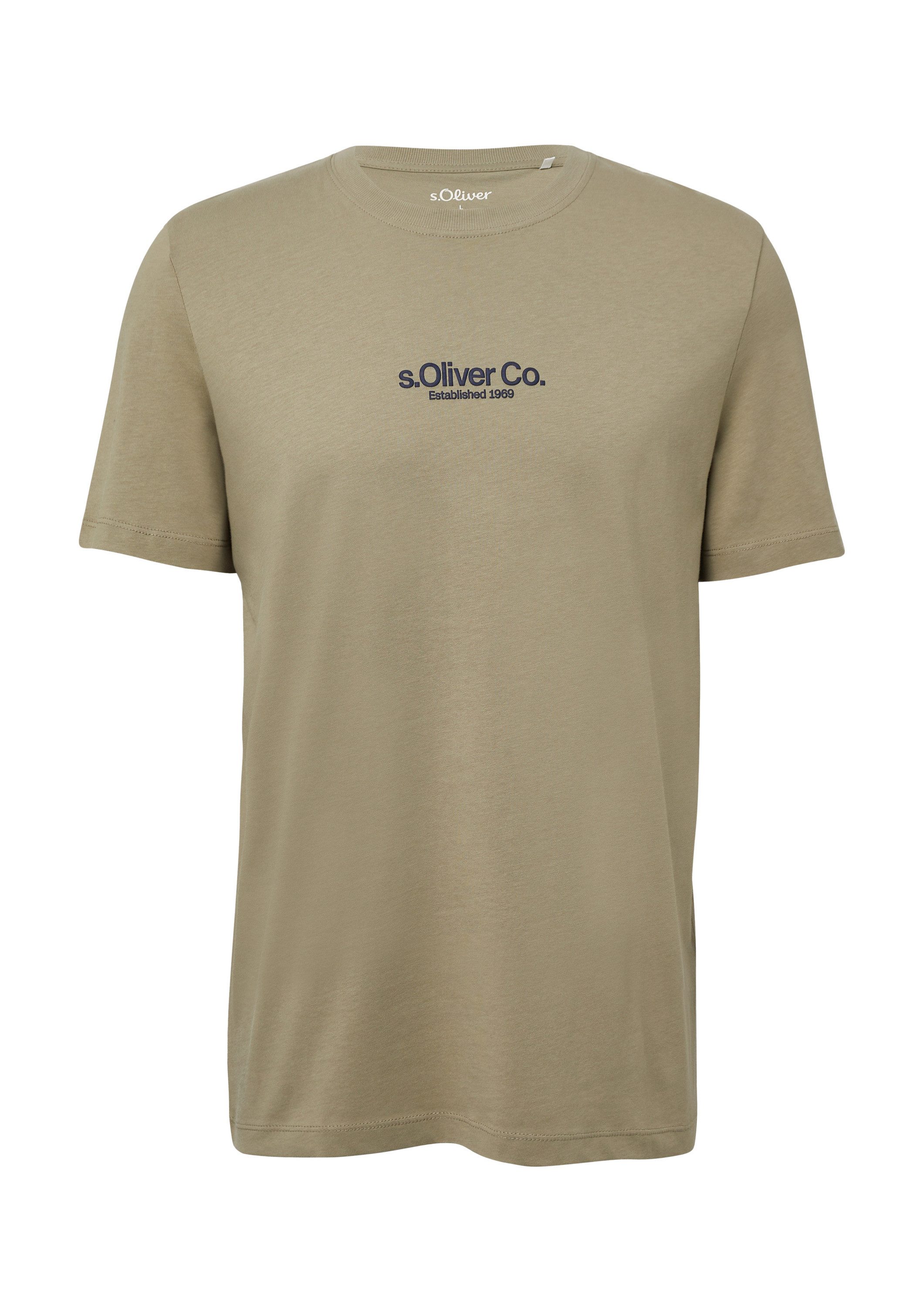 s.Oliver Kurzarmshirt T-Shirt T-Shirt aus Baumwolle mit Logo-Print günstig online kaufen