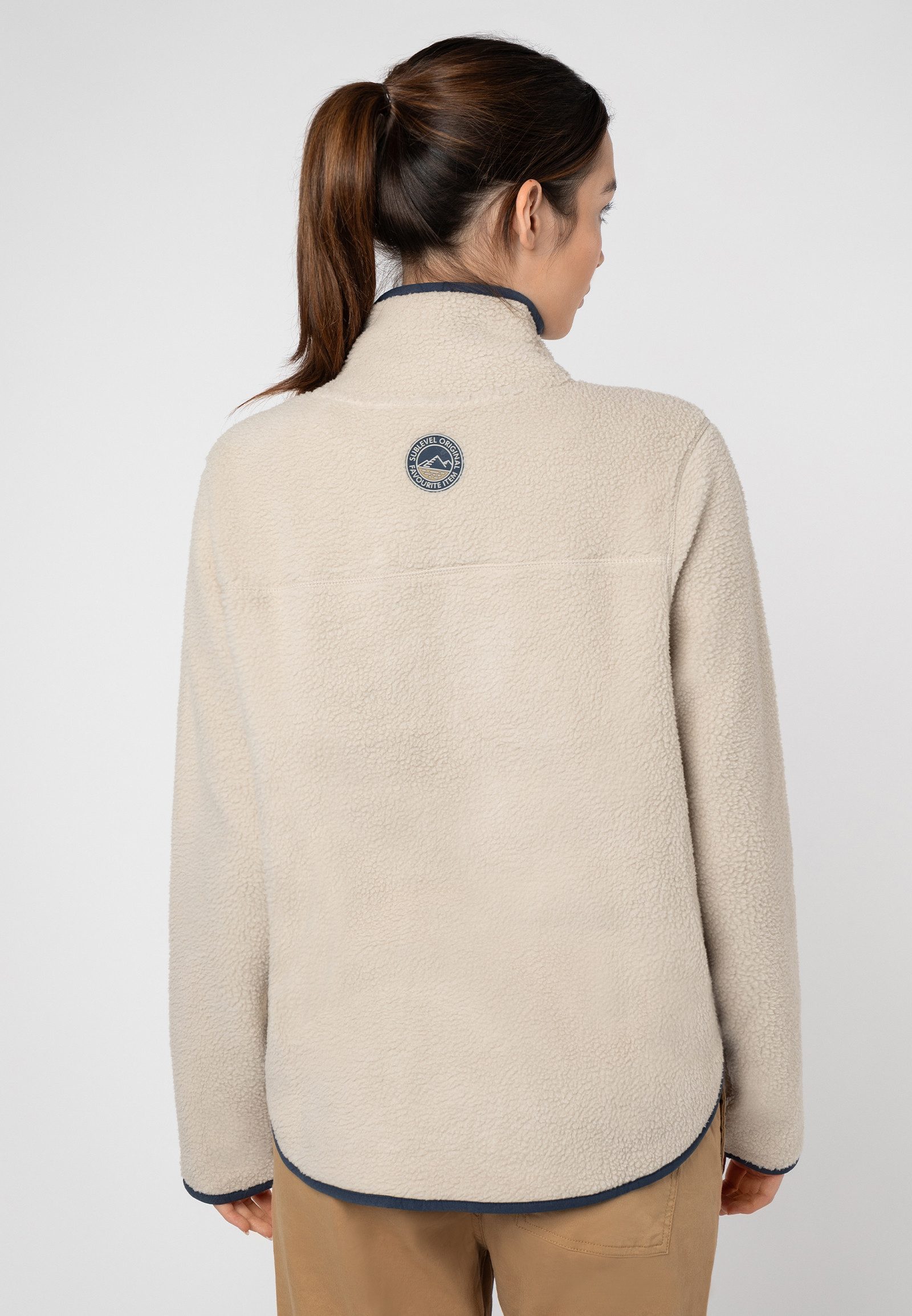 SUBLEVEL Fleecepullover Fleecejacke mit Stehkragen günstig online kaufen