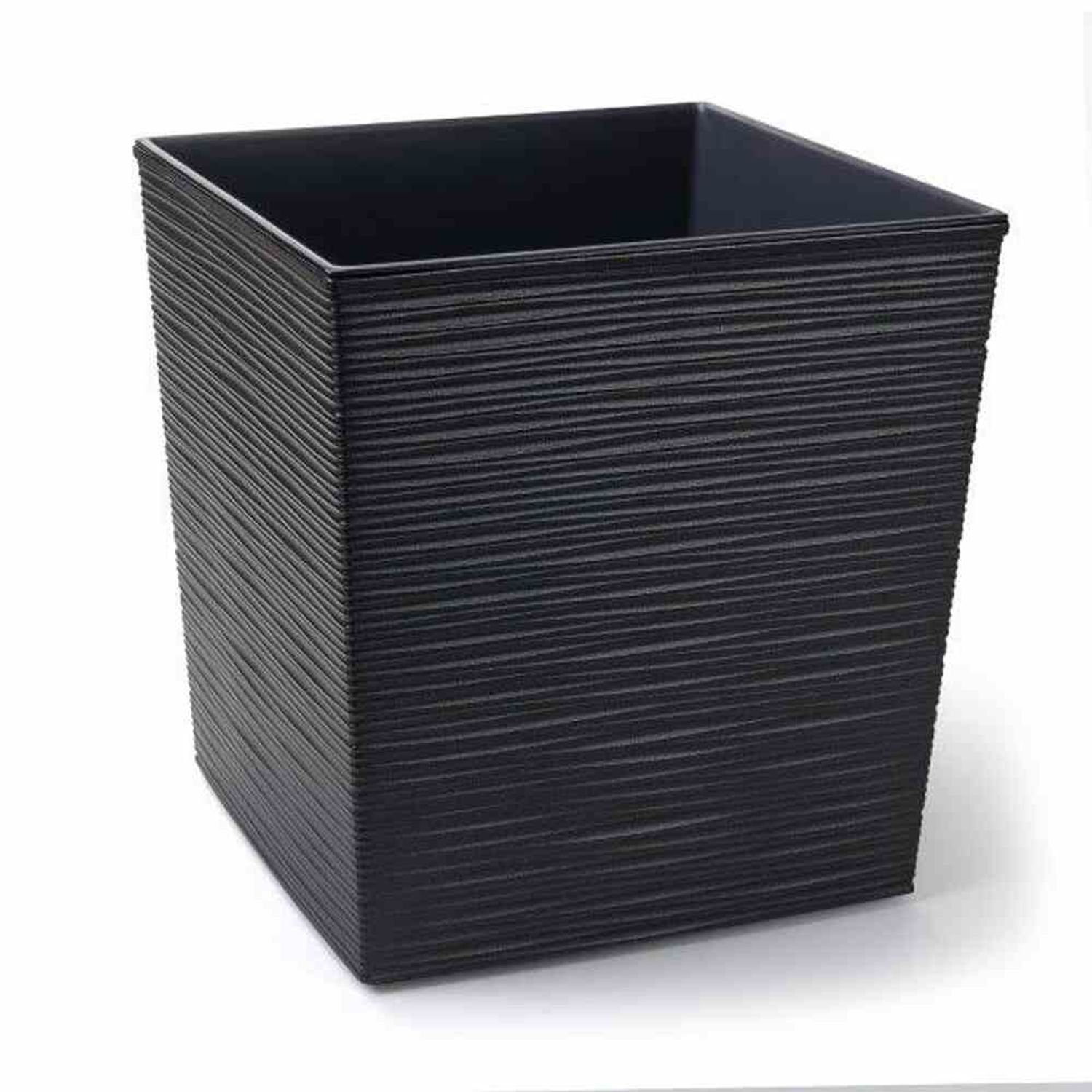 Siena Garden Pflanzkübel Pflanzgefäß BIRON, graphit Rillenoptik, 25 x 25 x 26 cm Kunststoffgefä. € 26,99