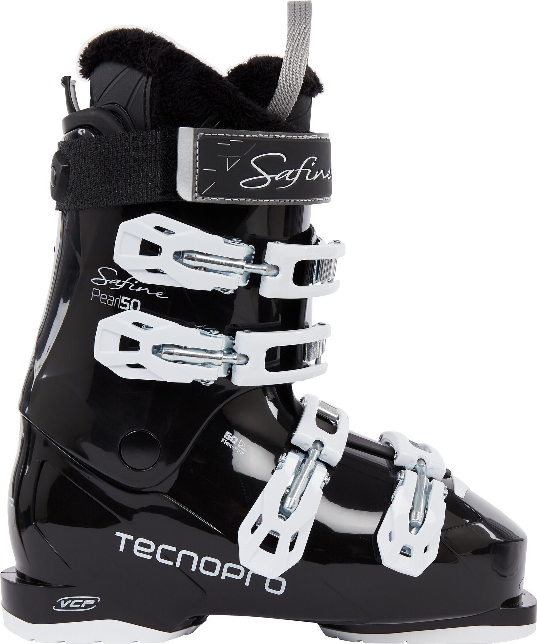 Pearl / Safine WHITE Da.-Skistiefel 50 BLACK TECNOPRO Skischuh