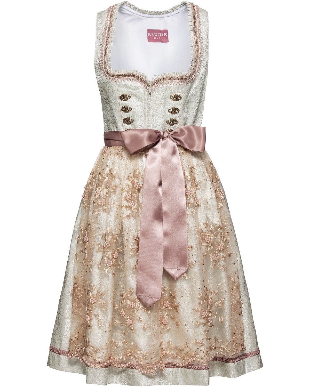 Krüger Madl Dirndl Mini-Dirndl hellgrün/beige