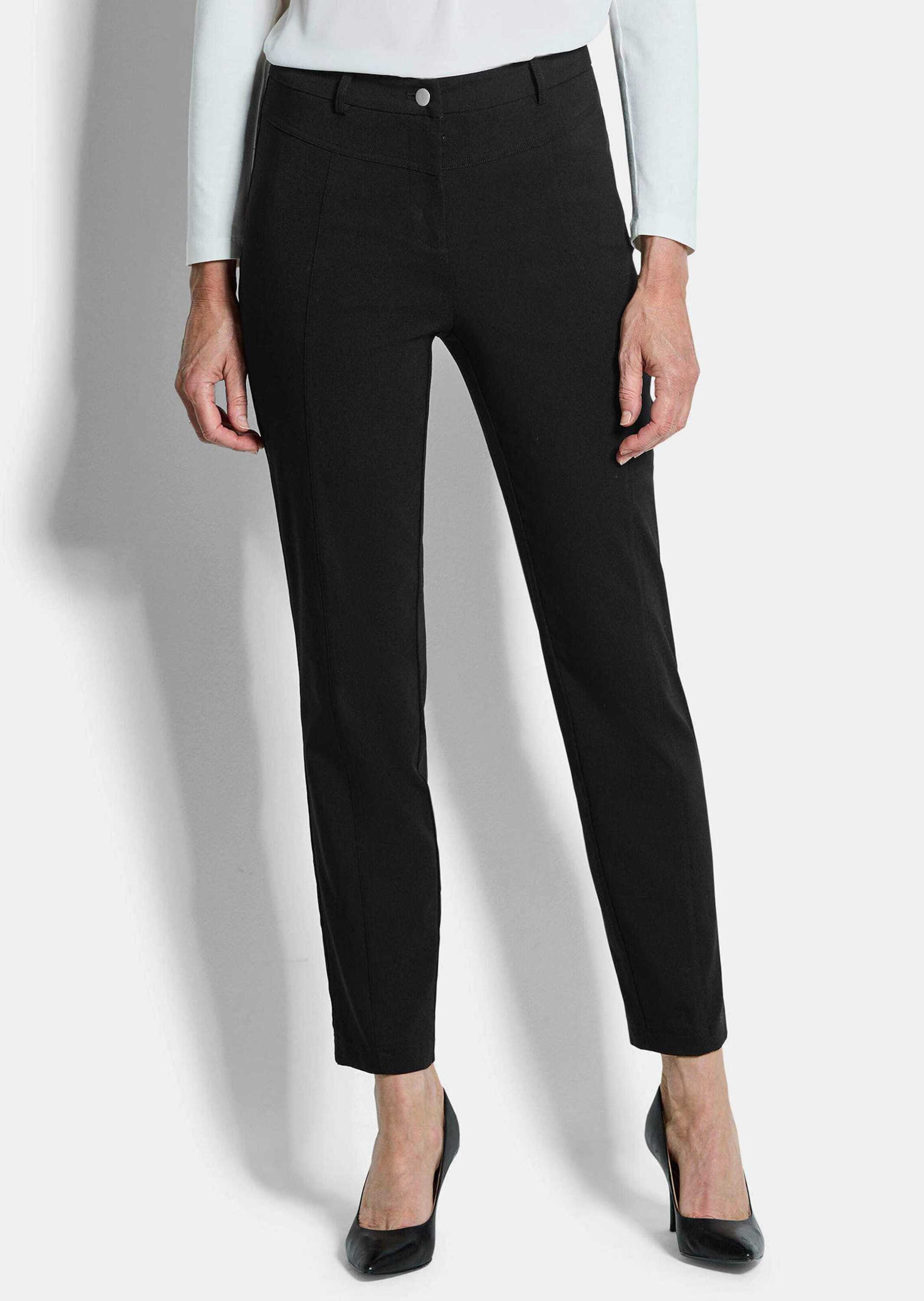 GOLDNER Stoffhose Kurzgröße: Bengalinhose mit Längsnähten Jerseyhose mit Fo günstig online kaufen