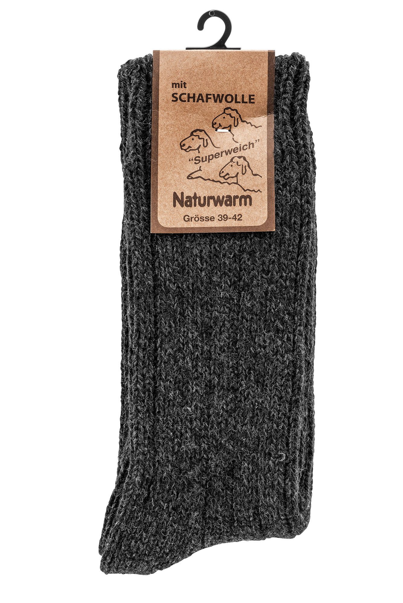 Wowerat Norwegersocken 3 Paar Norwegersocke, farbig, superwarm mit Schafwolle, Damen & Herren – Bild 4 von 5