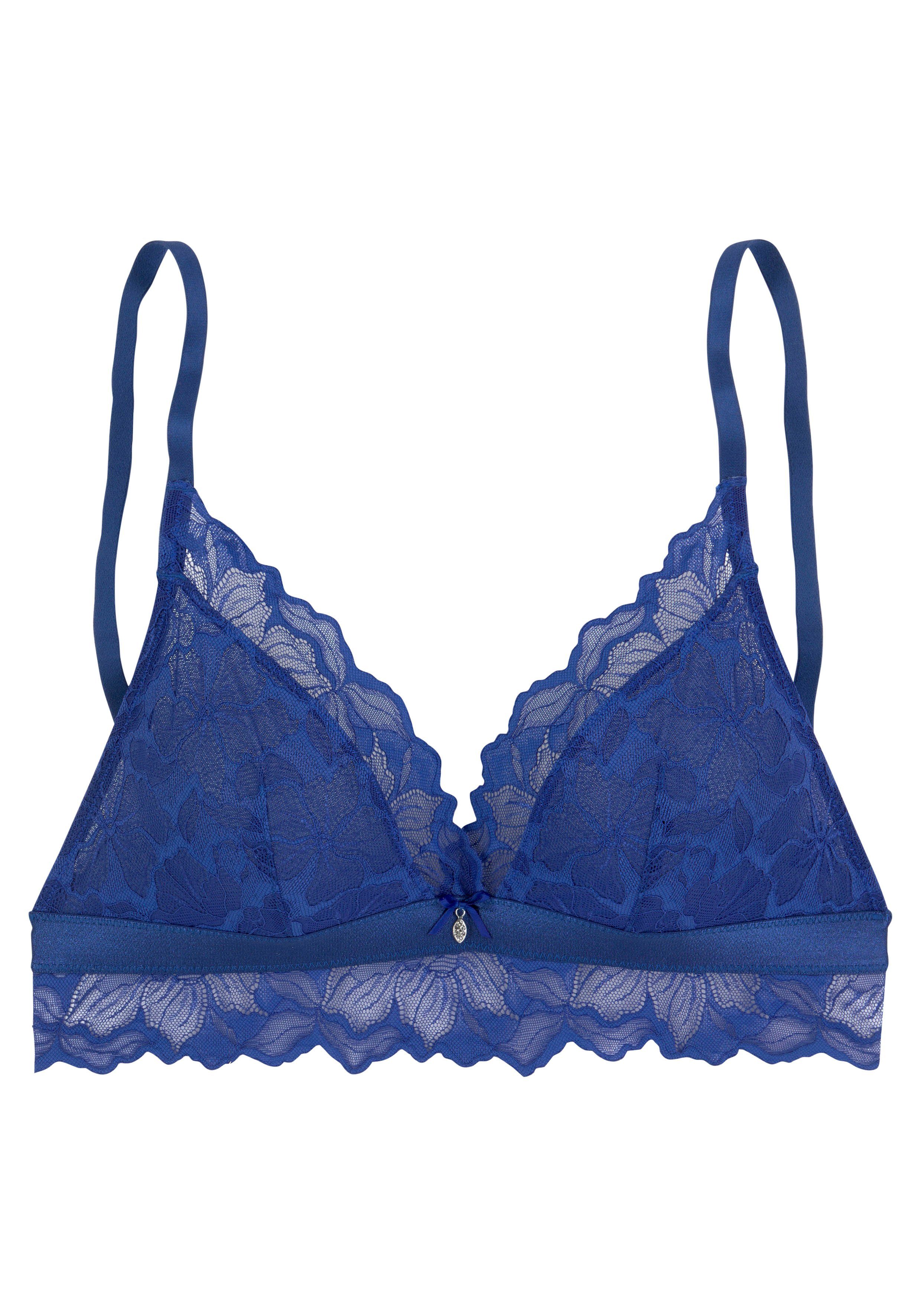 LASCANA Bralette-BH aus edler Spitze mit hübschem Unterbrustband in Satin-Optik, Dessous. € 26,99