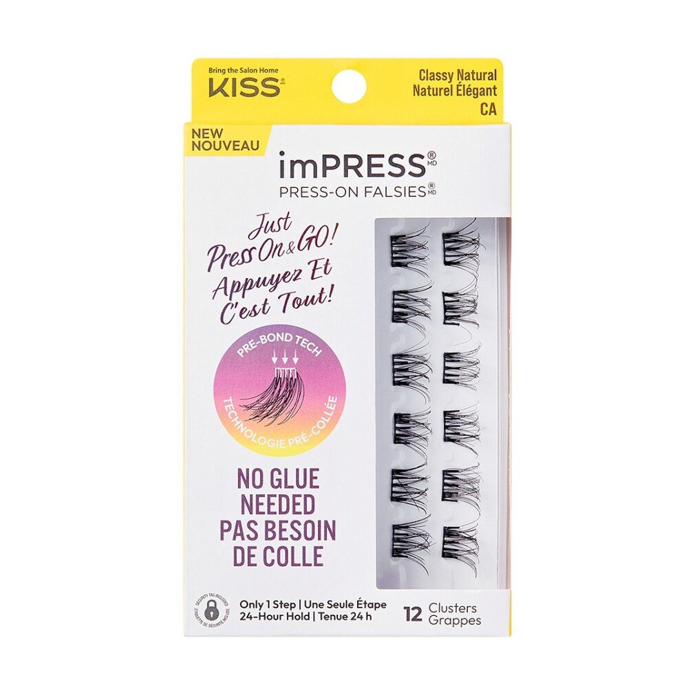 Kiss Einzelwimpern Künstliche Wimpern imPRESS Press On Falsies Classy Natural, 12 St