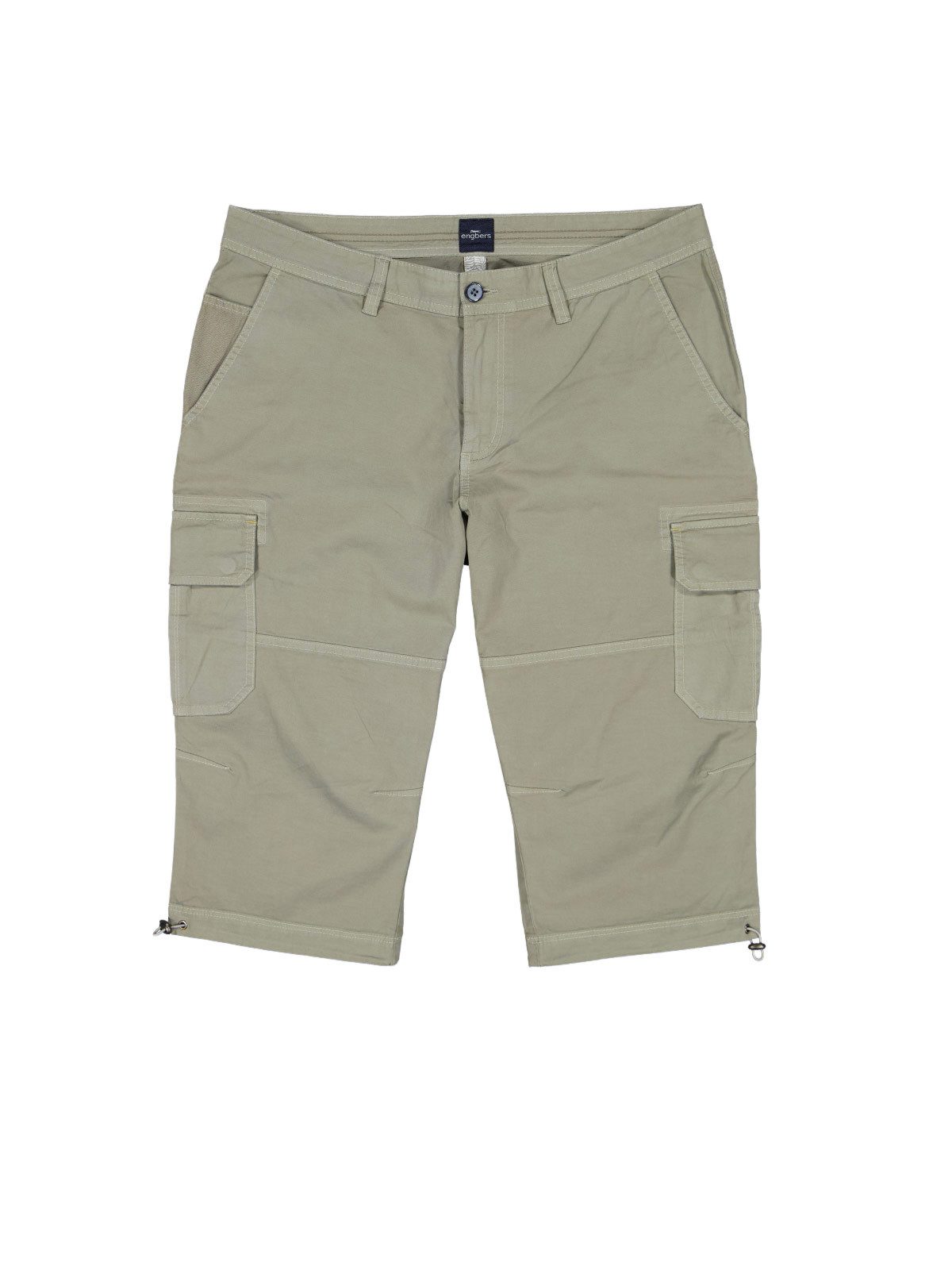 Engbers Caprihose Herren Capri Cargo Shorts aus Baumwolle, Khaki
