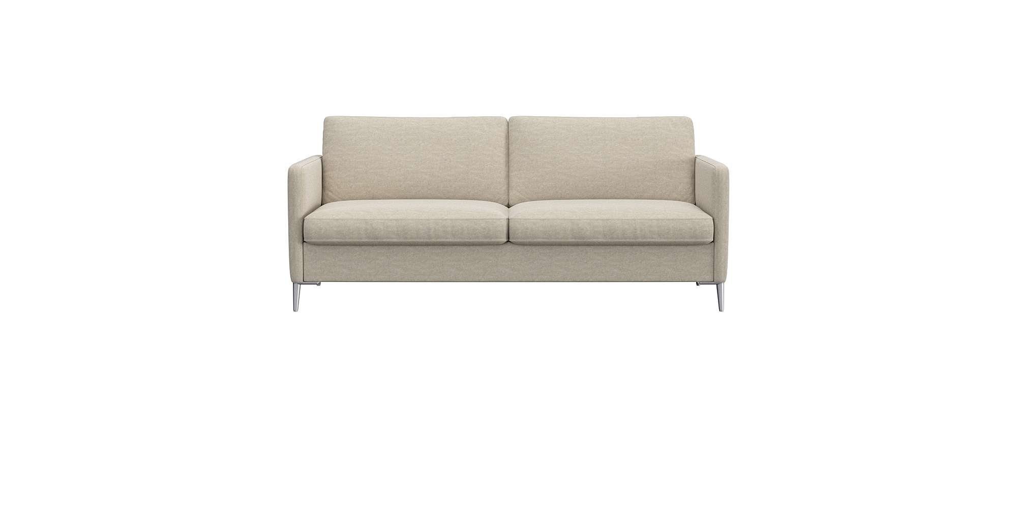 FLEXLUX 2,5-Sitzer Fiore, super Sitzkomfort durch Kaltschaum im Sitz, schmale Armlehnen, Füße Alu
