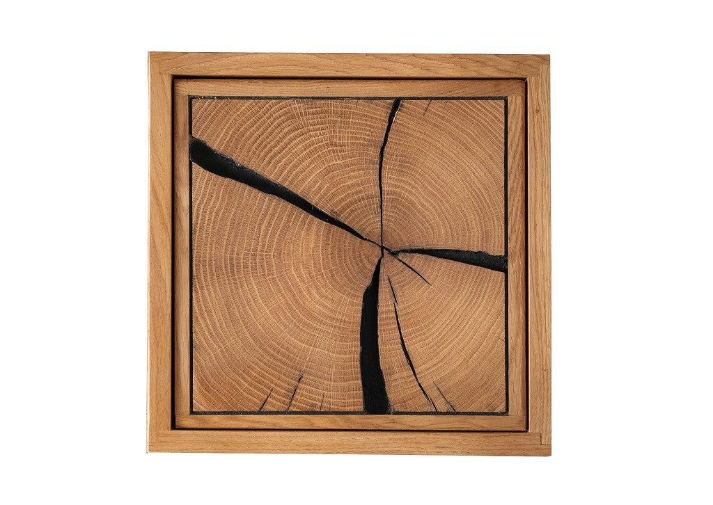 Main Möbel Wandregal Wandregal mit Holztür 34x34cm Wildeiche Danzig II günstig online kaufen
