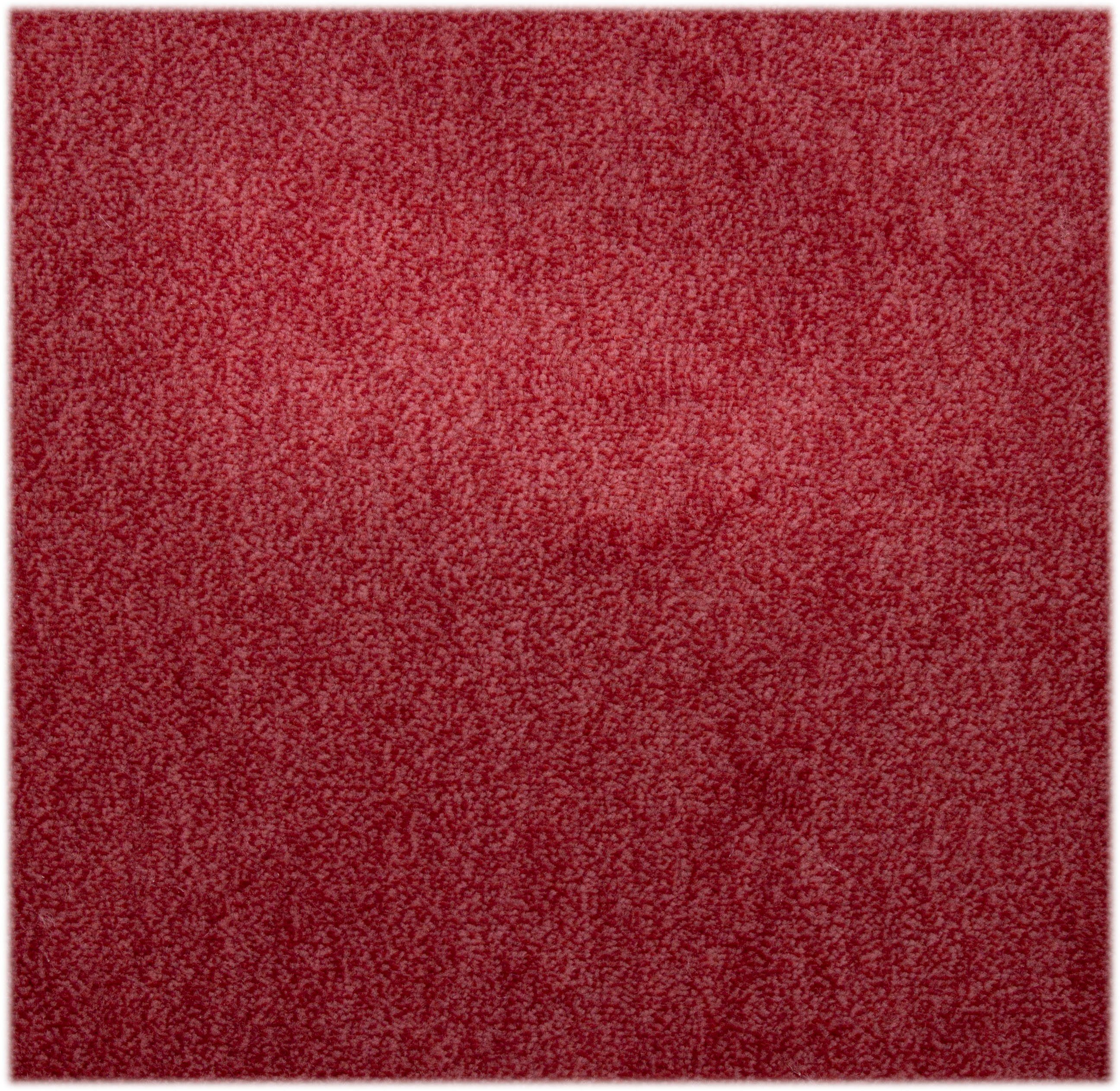 Teppichboden Coupon Velours Catania, Andiamo, rechteckig, Höhe: 7,5 mm, meliert, Breite 400 cm oder 500 cm, strapazierfähig & pflegeleicht rot