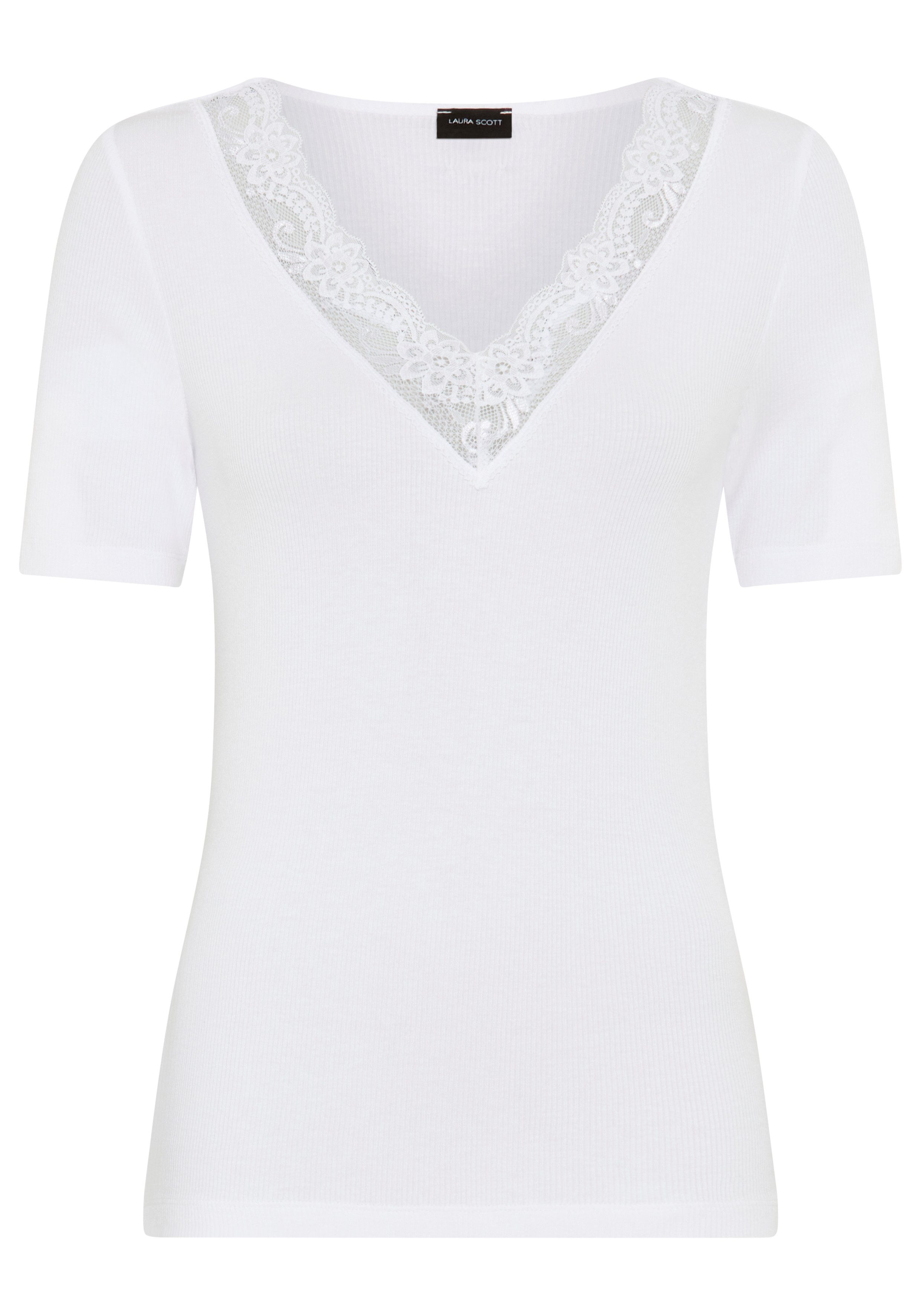 Laura Scott V-Shirt sehr figurbetonte Passform, aus elastischem Jersey, mit günstig online kaufen