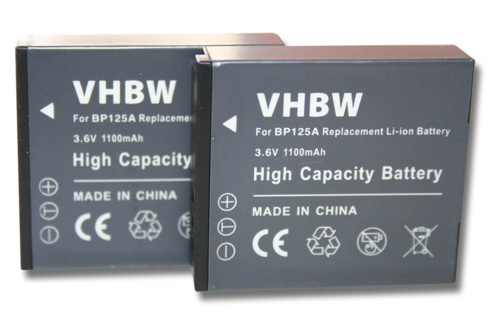 vhbw Ersatz für Samsung IA-BP125A für Kamera-Akku Li-Ion 1100 mAh (3,6 V)